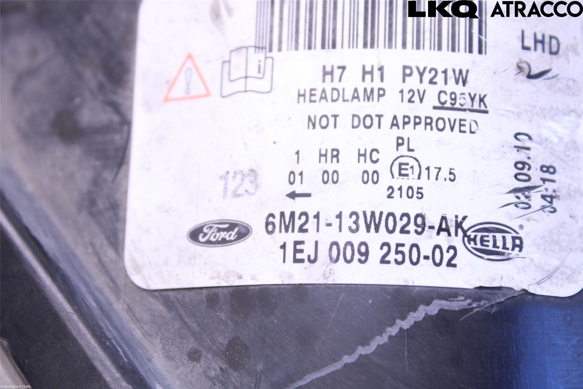 Ford S-MAX 06-15 Strålkastare Höger