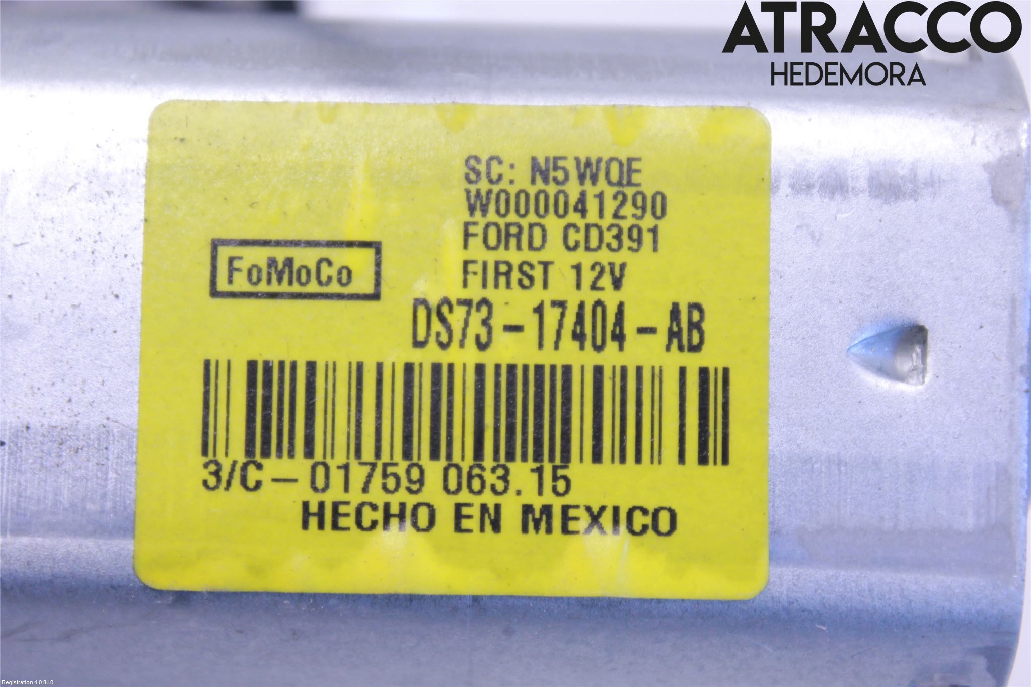 Ford MONDEO 15-22 Torkarmotor Baklucka