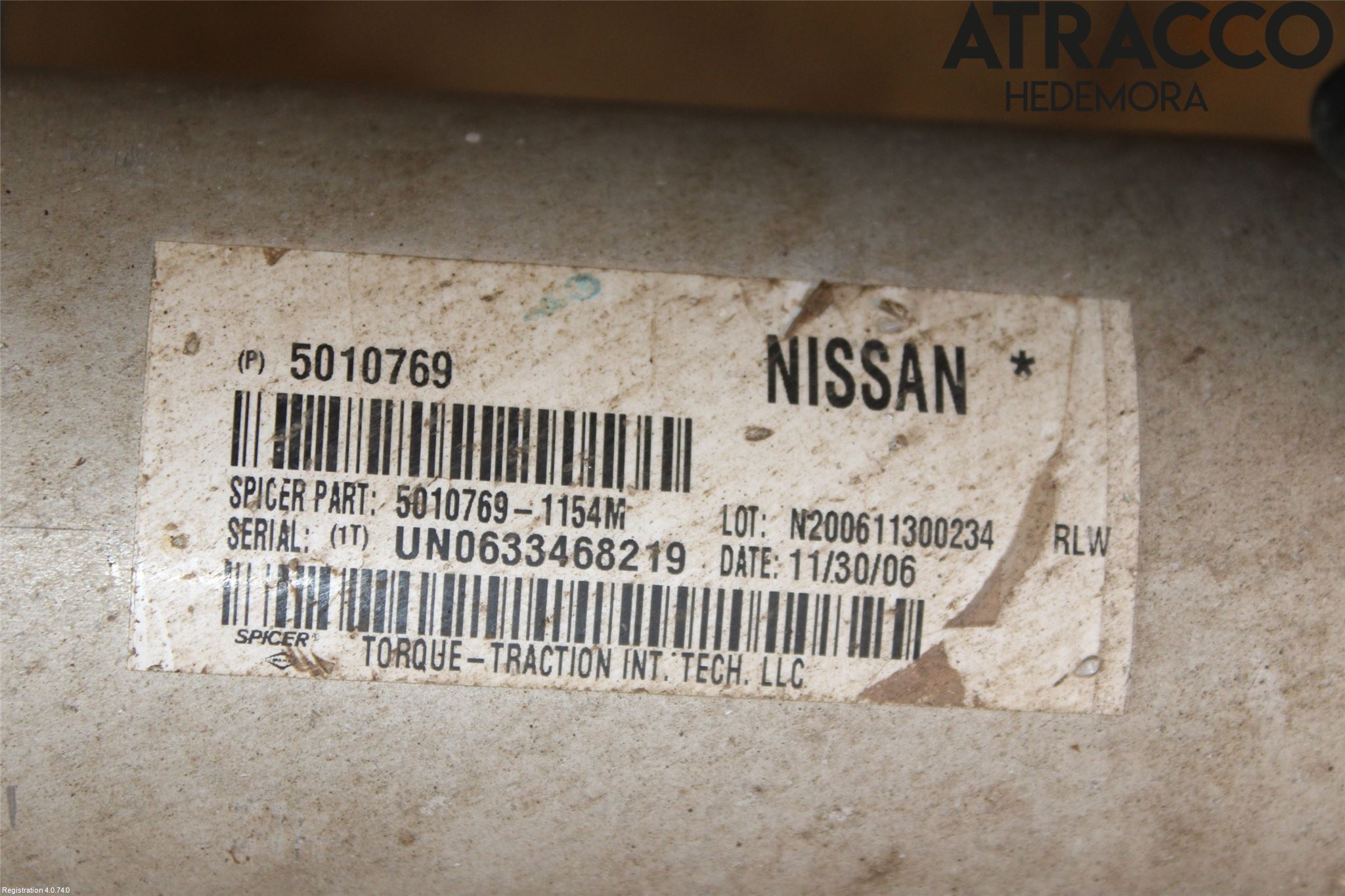 Nissan NAVARA 05-16 Mellanaxel Bakre