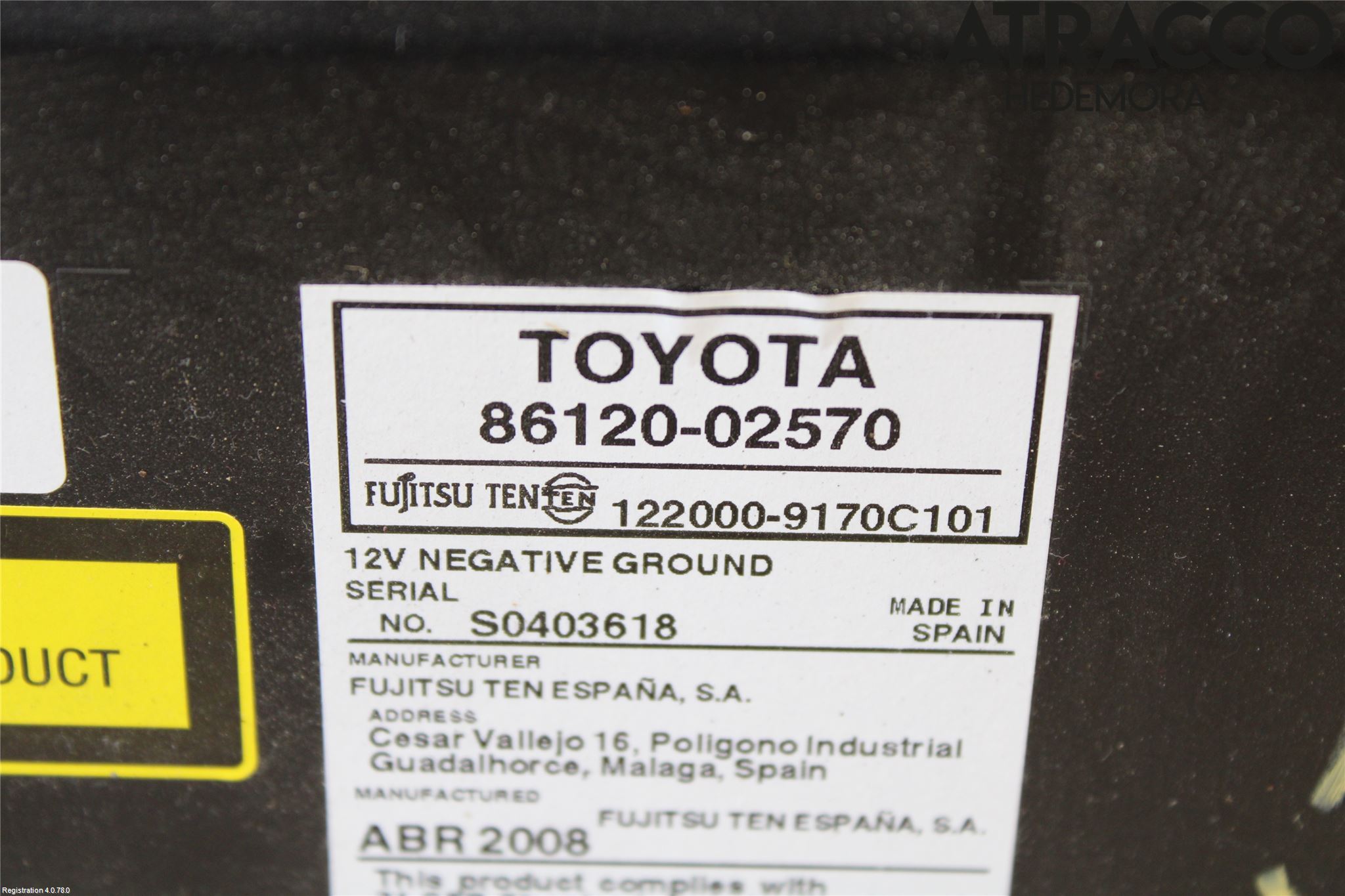 Toyota AURIS 07-09 Cd Radio - Multimediapanel
