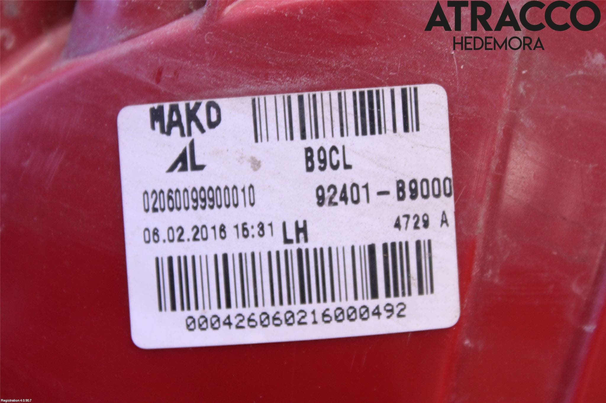 Hyundai i10 BA 14-16 Bakljus Vänster