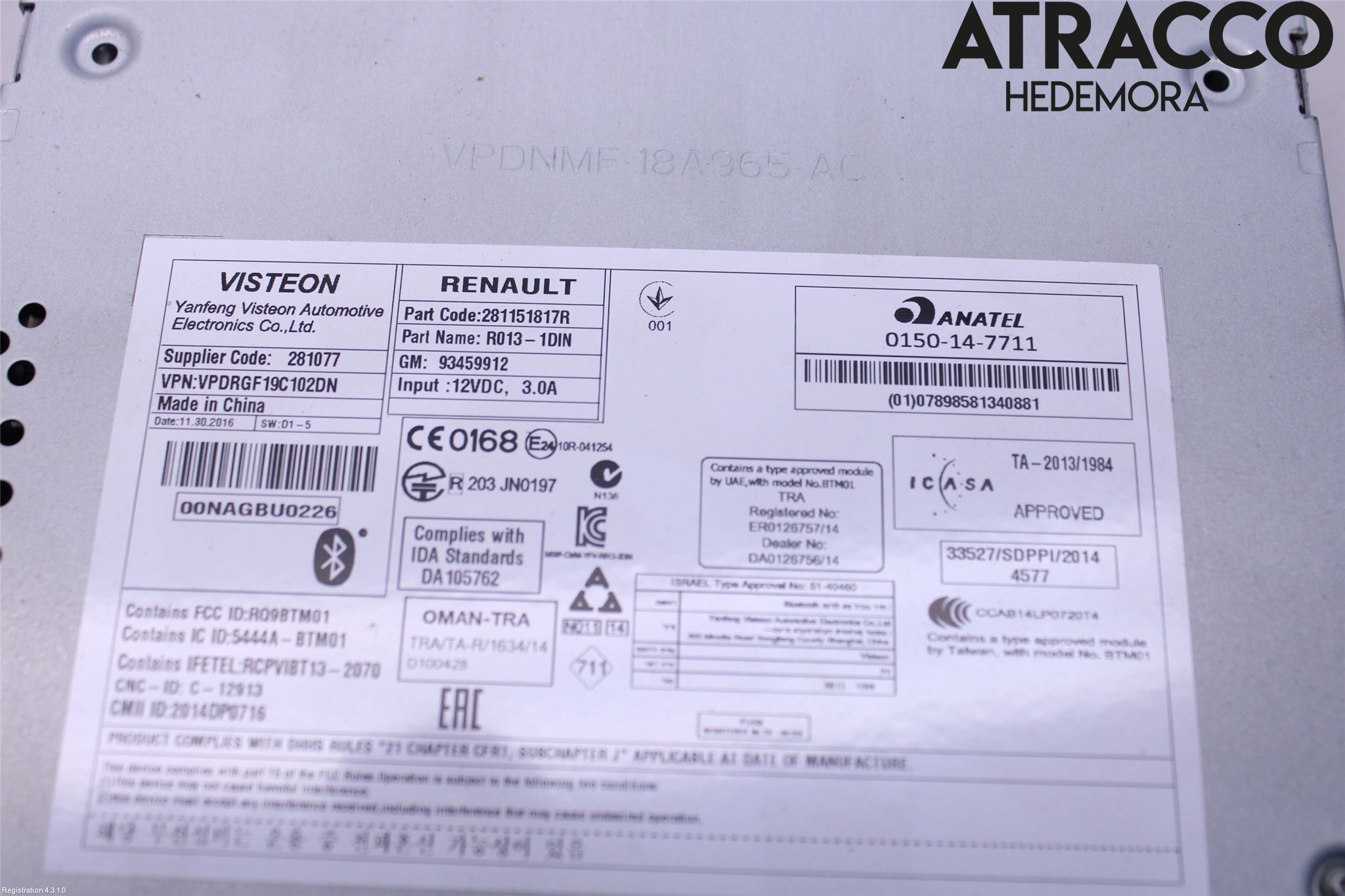 Opel VIVARO 15-19 Radio