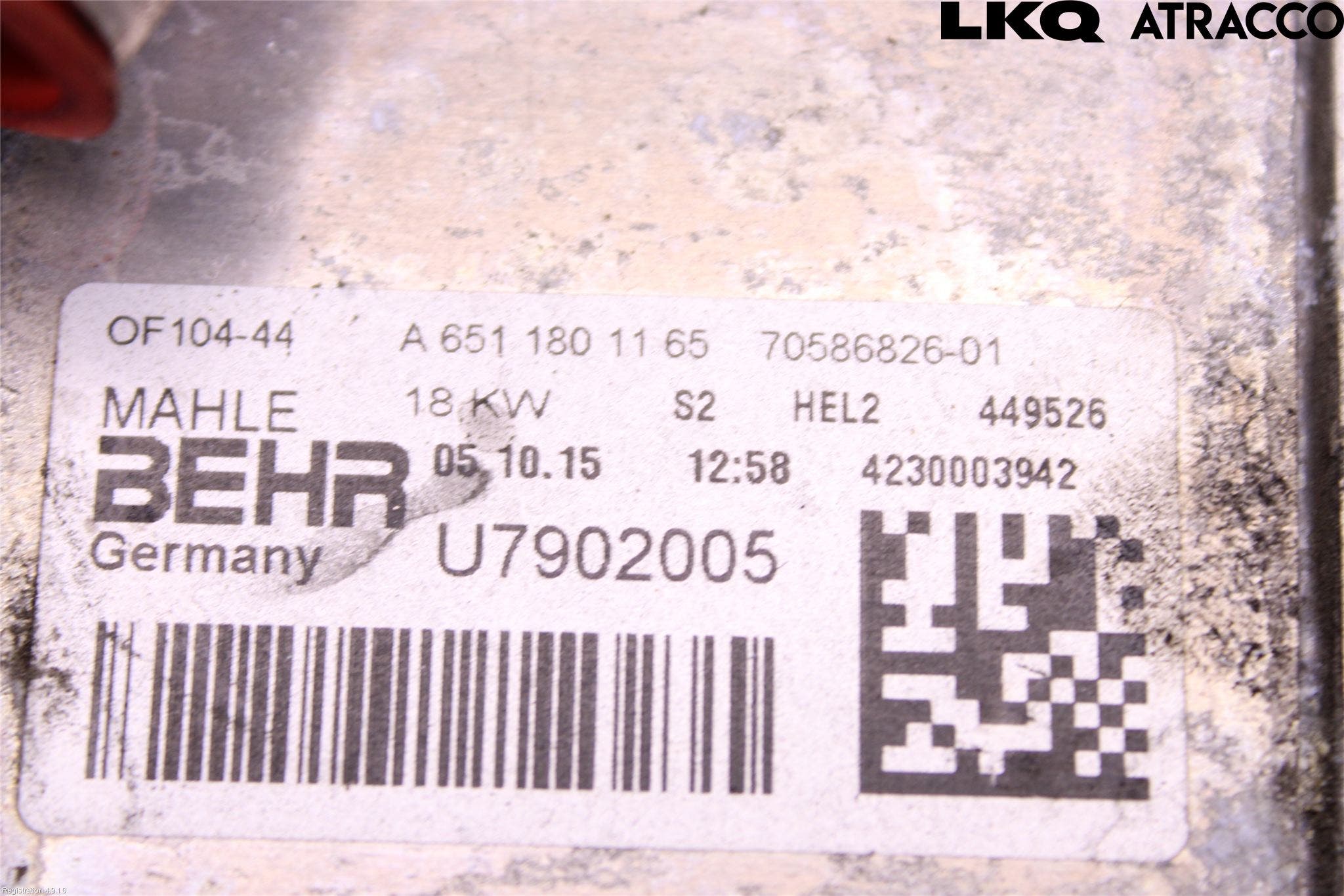 Mercedes-Benz MB SPRINTER (W906) 06-18 Oljekylare Motor