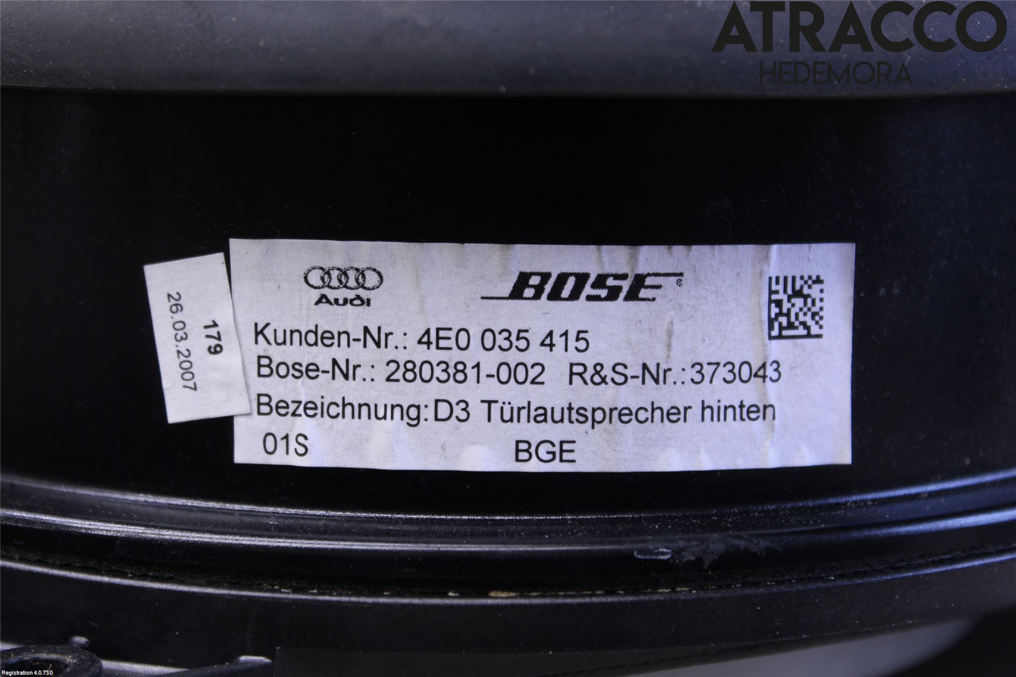 Audi A8/S8 4E  02-09 Högtalare