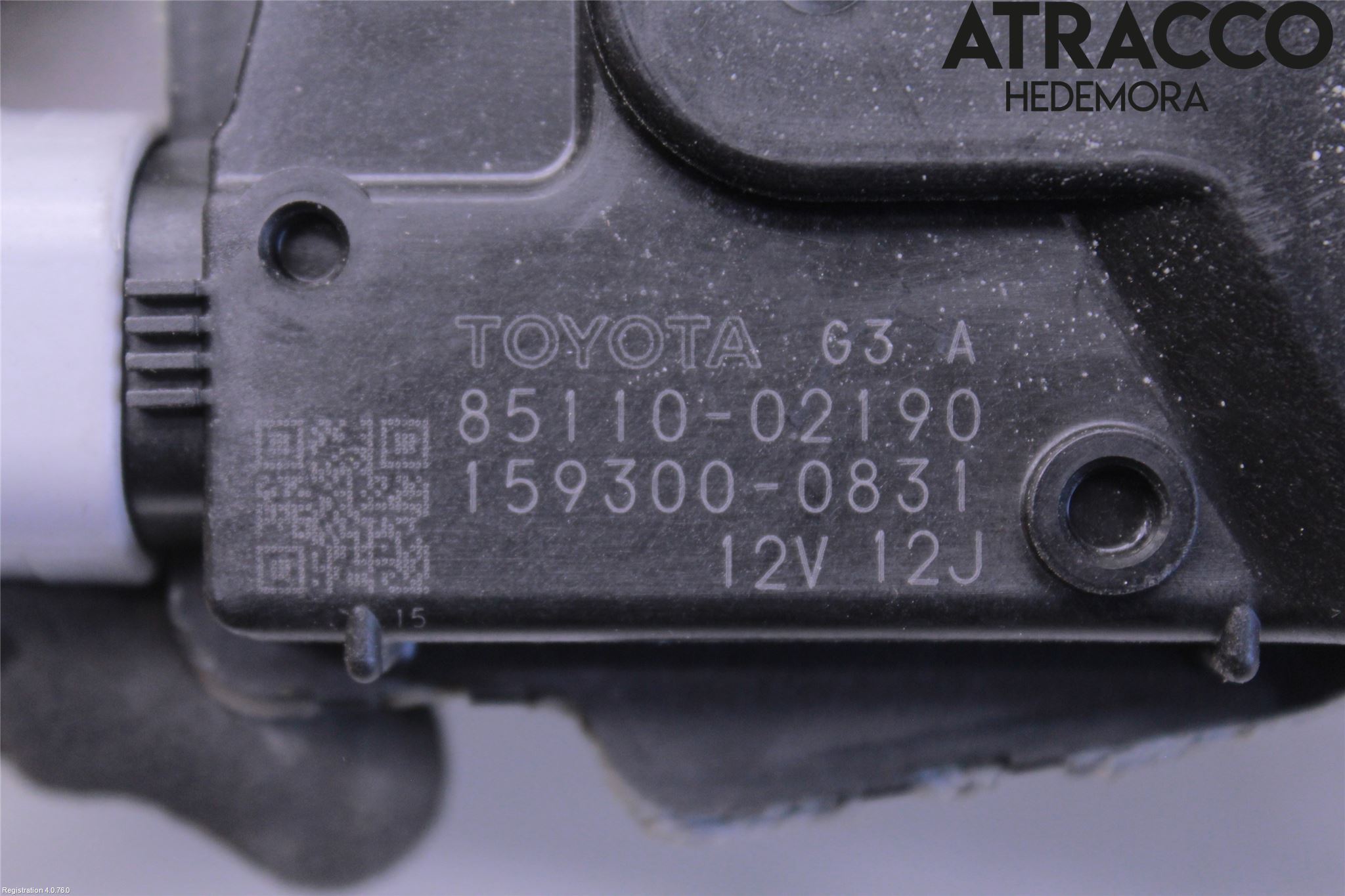 Toyota AURIS 07-09 Torkarmotor Vindruta