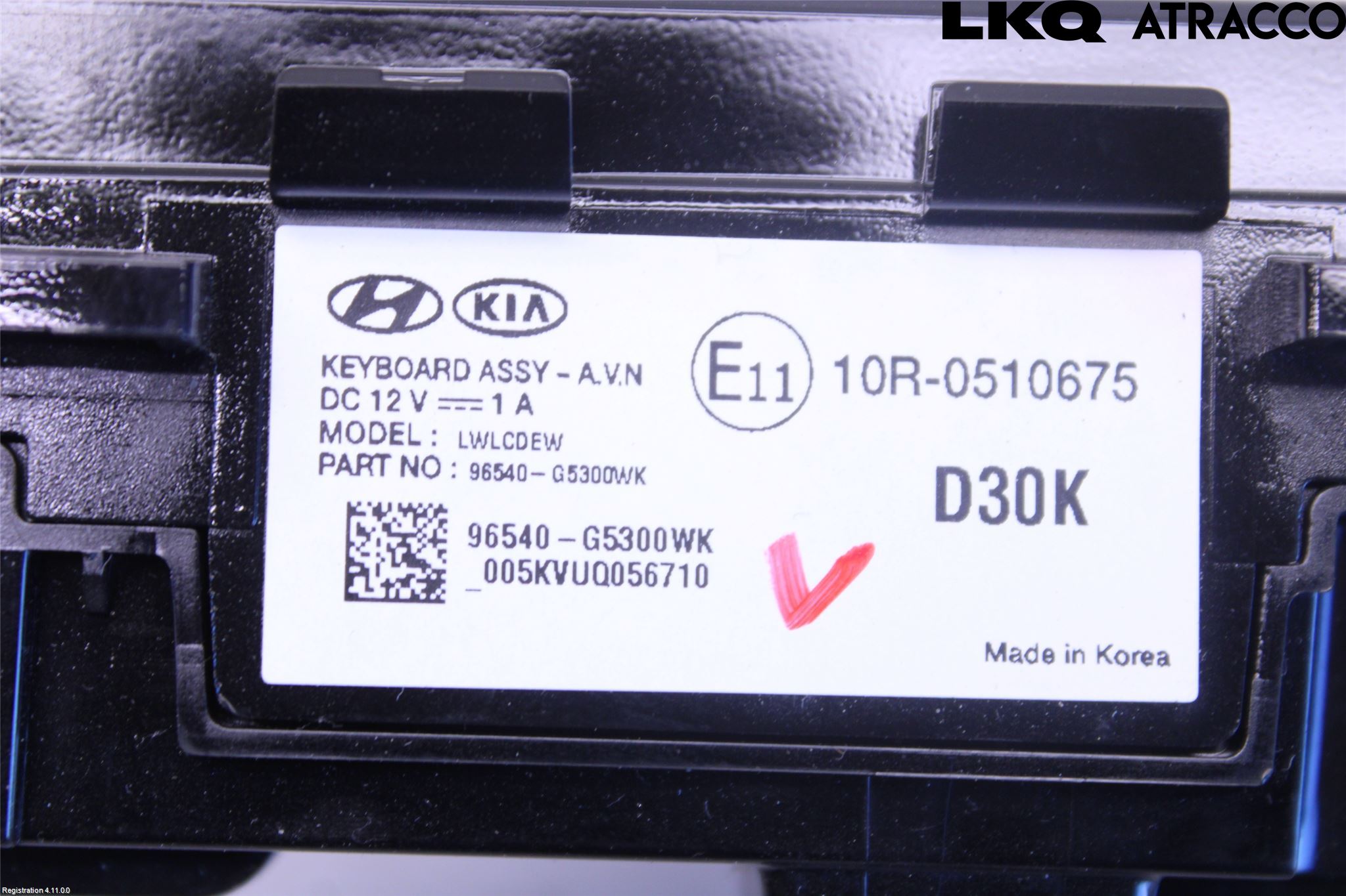 Kia NIRO (DE) 17-22 Cd Radio - Multimediapanel