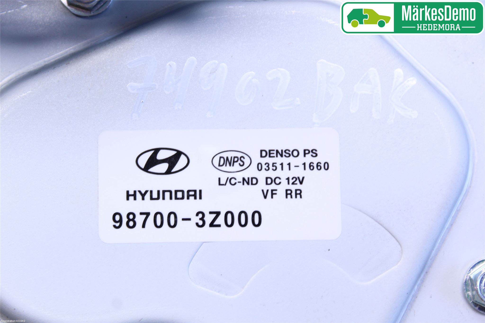 Hyundai i40 08-15 Torkarmotor Baklucka