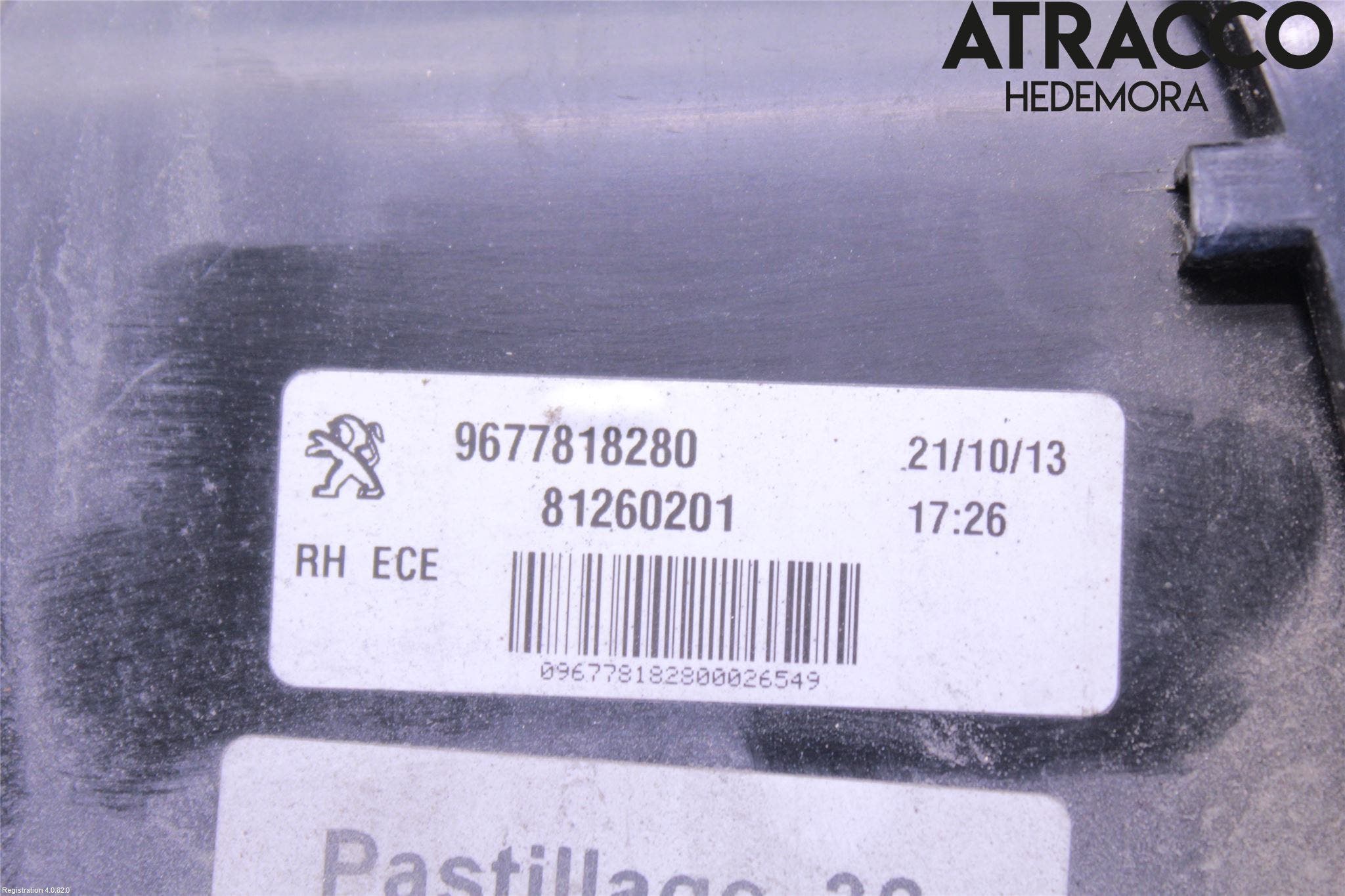 Peugeot 308 14-21 Bakljus Lucka Hö