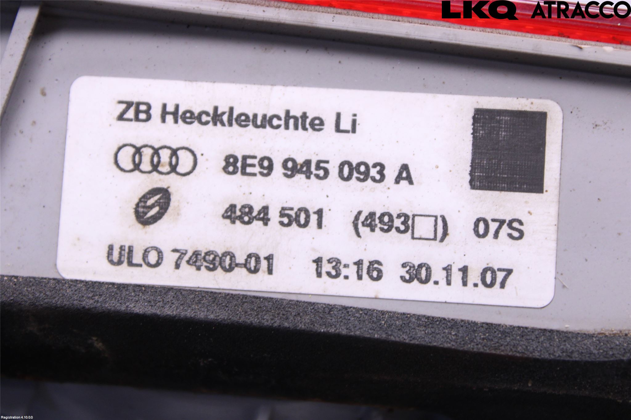 Audi A4/S4 05-07 Bakljus Lucka Vä