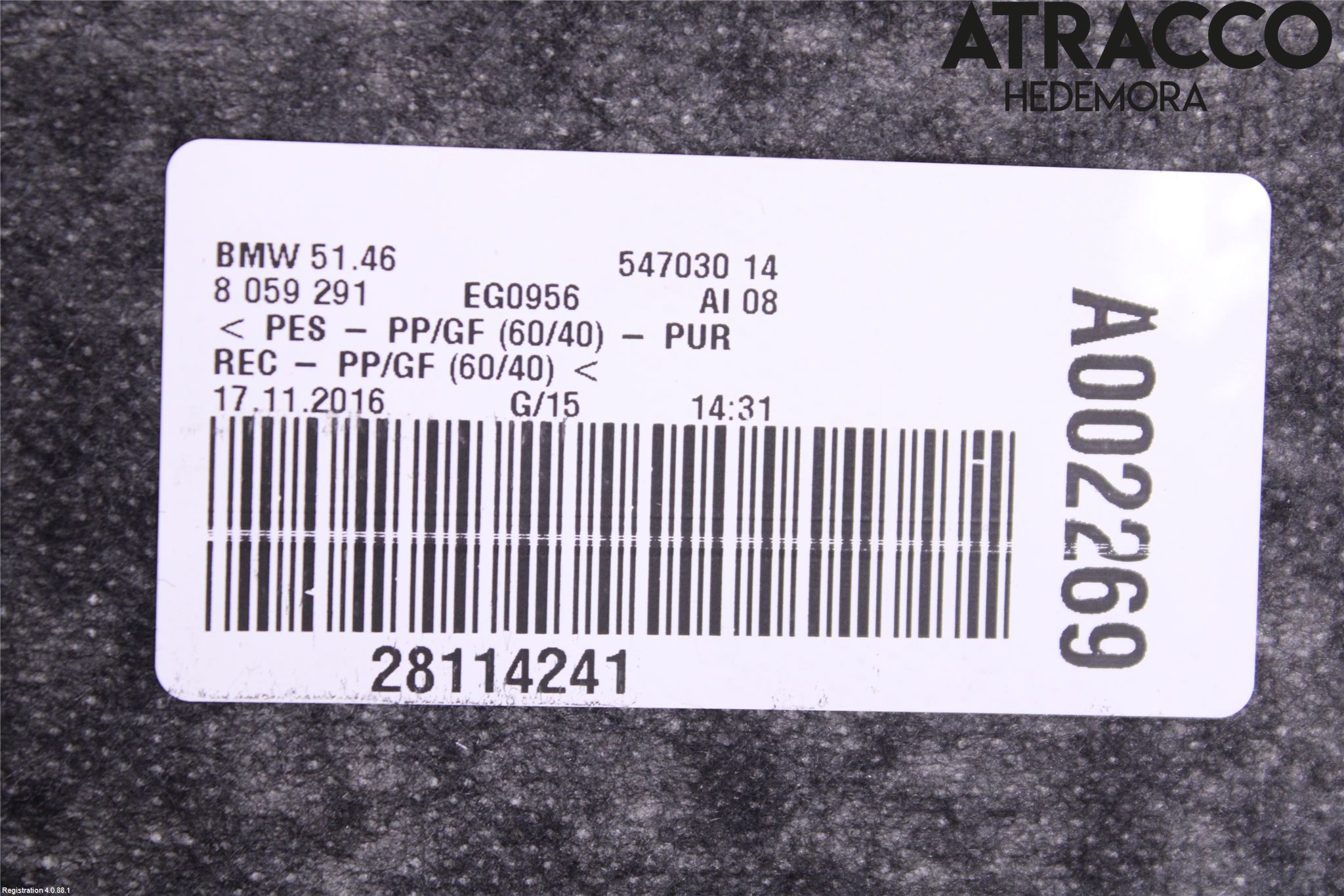 BMW 4 F32/F33/F82/F83 13-20 Hatthylla