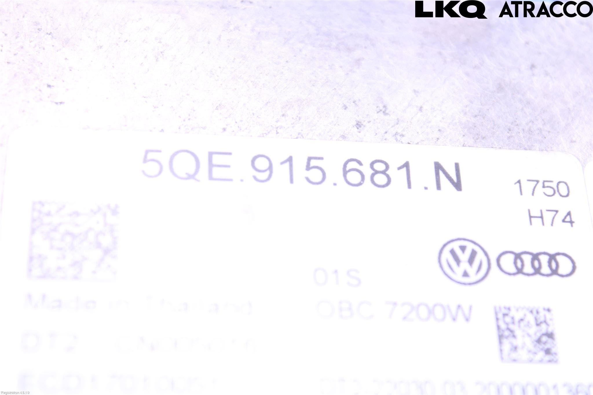 Volkswagen VW GOLF / E-GOLF VII 13-20 Batteriladdare Högspänning