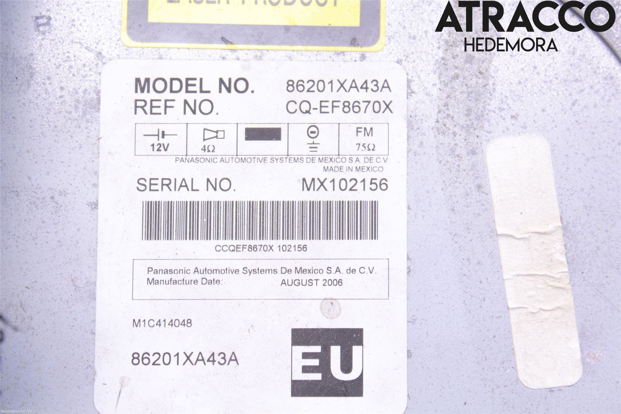 Subaru B9 TRIBECA 06-07 Cd Radio - Multimediapanel