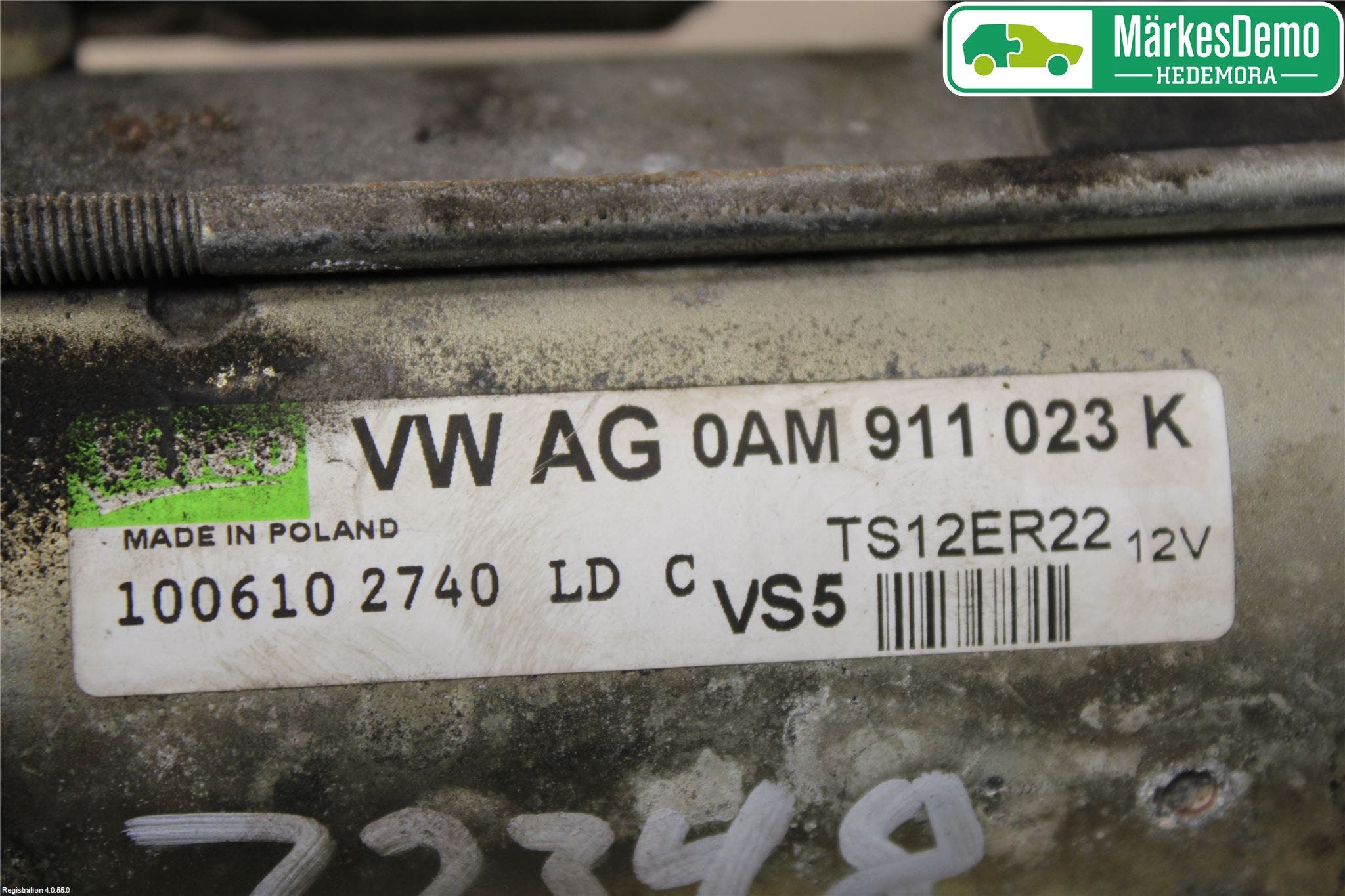 Volkswagen VW GOLF VI 09-13 Startmotor