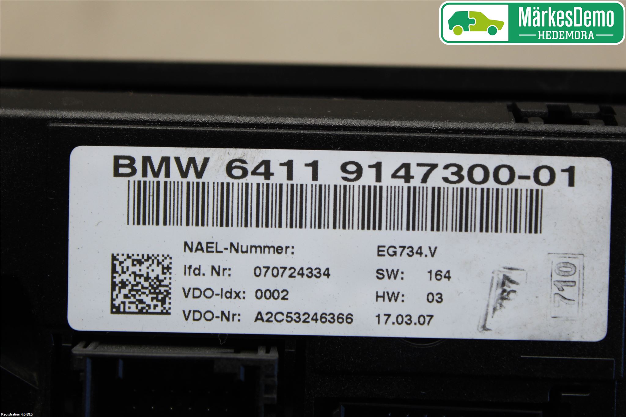 BMW 3 E92/93 Coupé/Cab 05-14 Ac Styrenhet Ac Manöveren