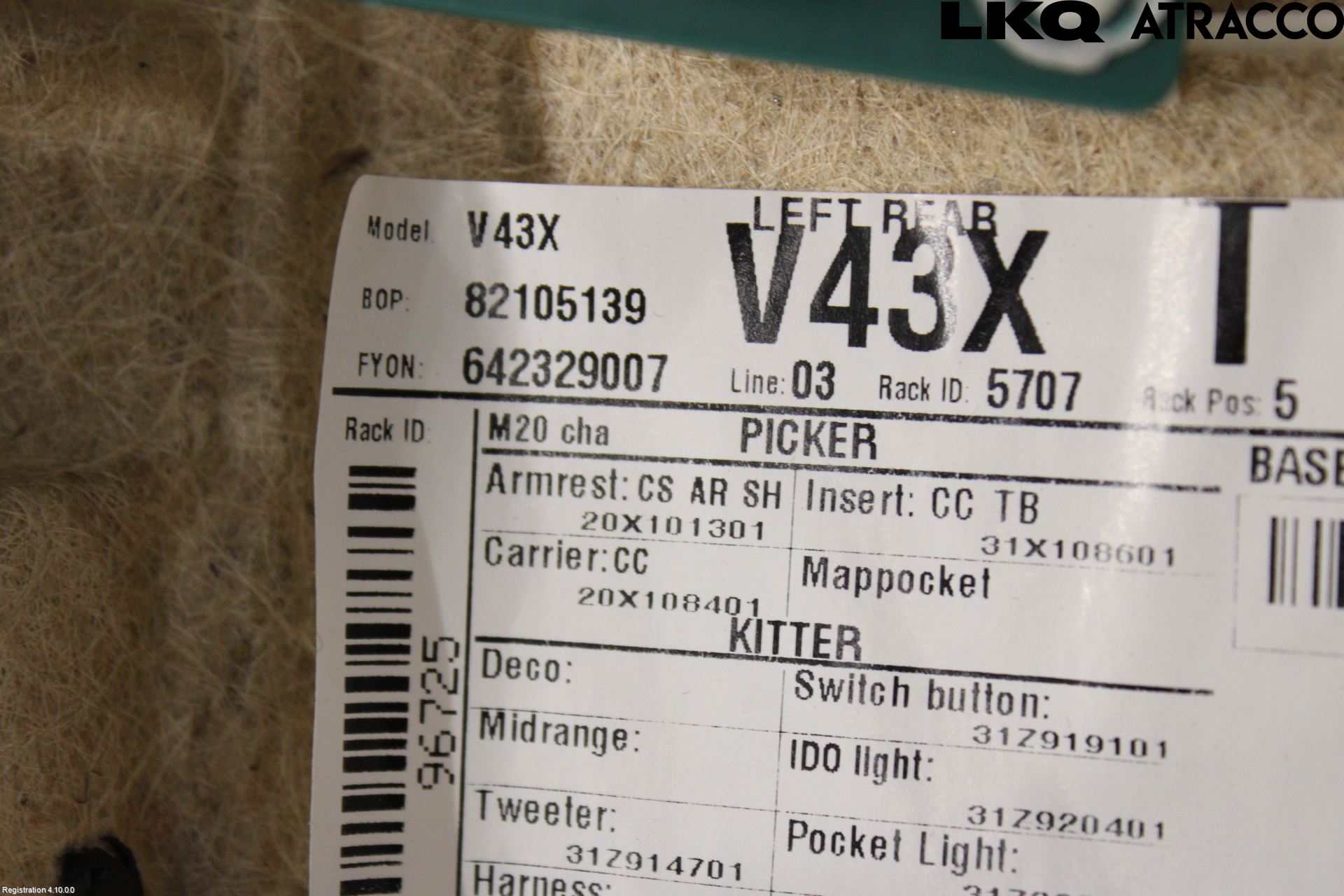 Volvo V60 19- Dörrklädsel Vä