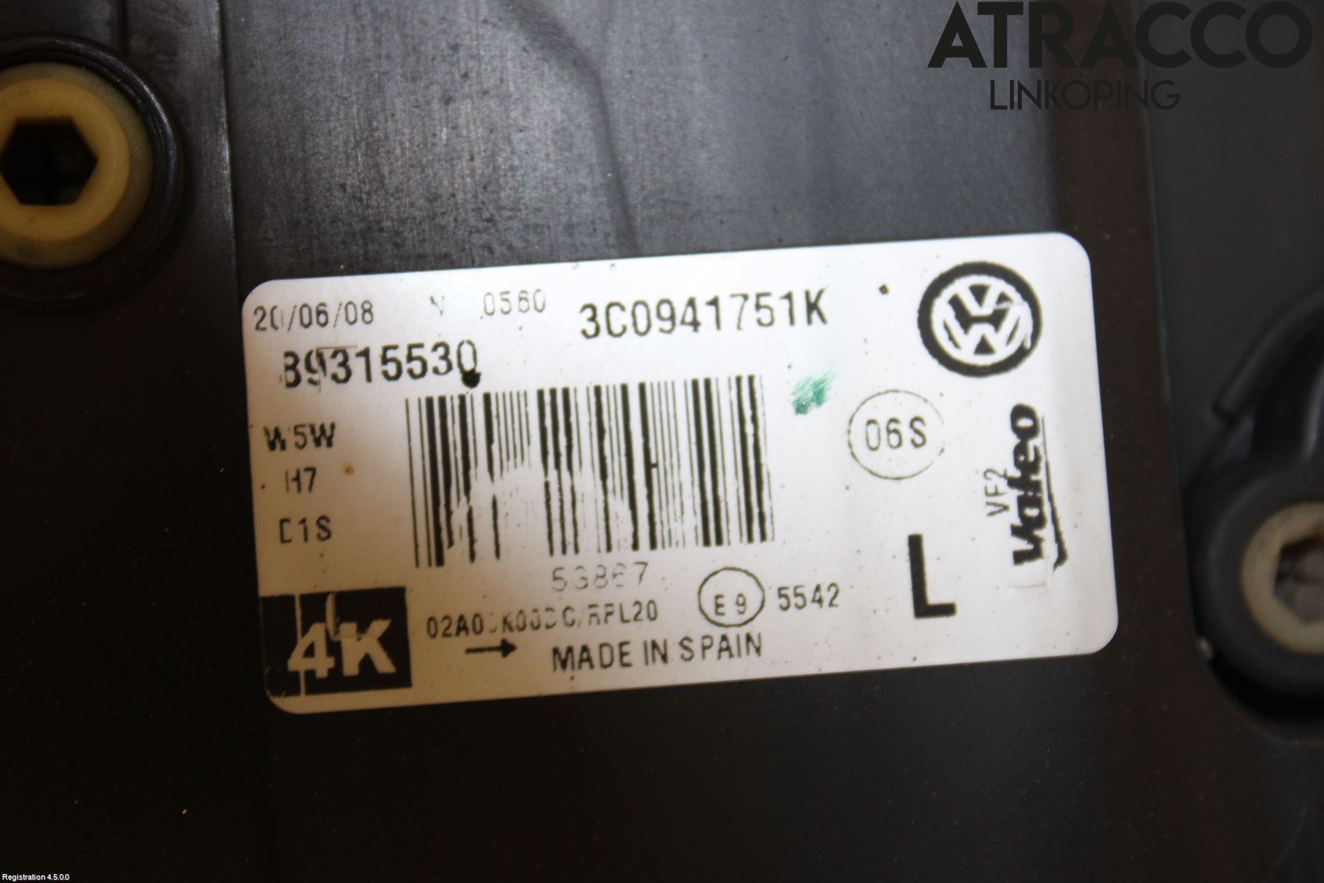 Volkswagen VW PASSAT 05-11 Strålkastare Vänster