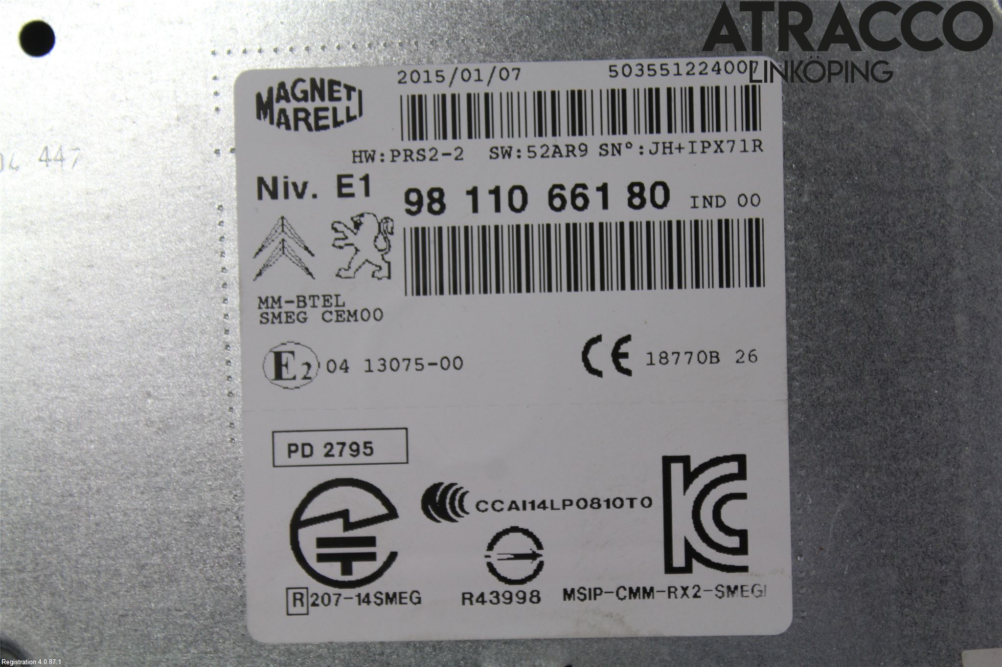 Peugeot 208 12-15 Cd Radio - Multimediapanel