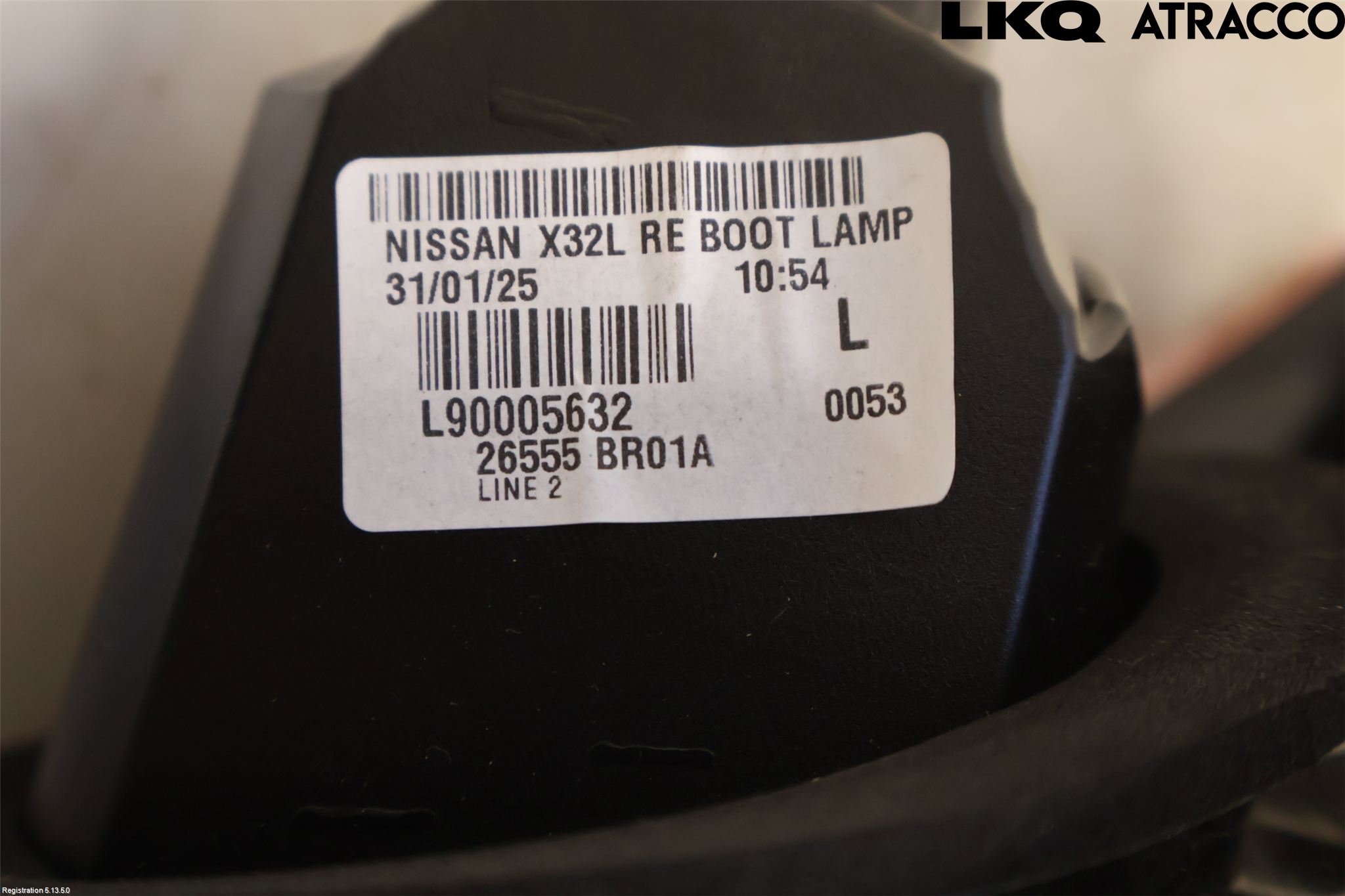 Nissan QASHQAI+2  10-14 Bakljus Lucka Vä