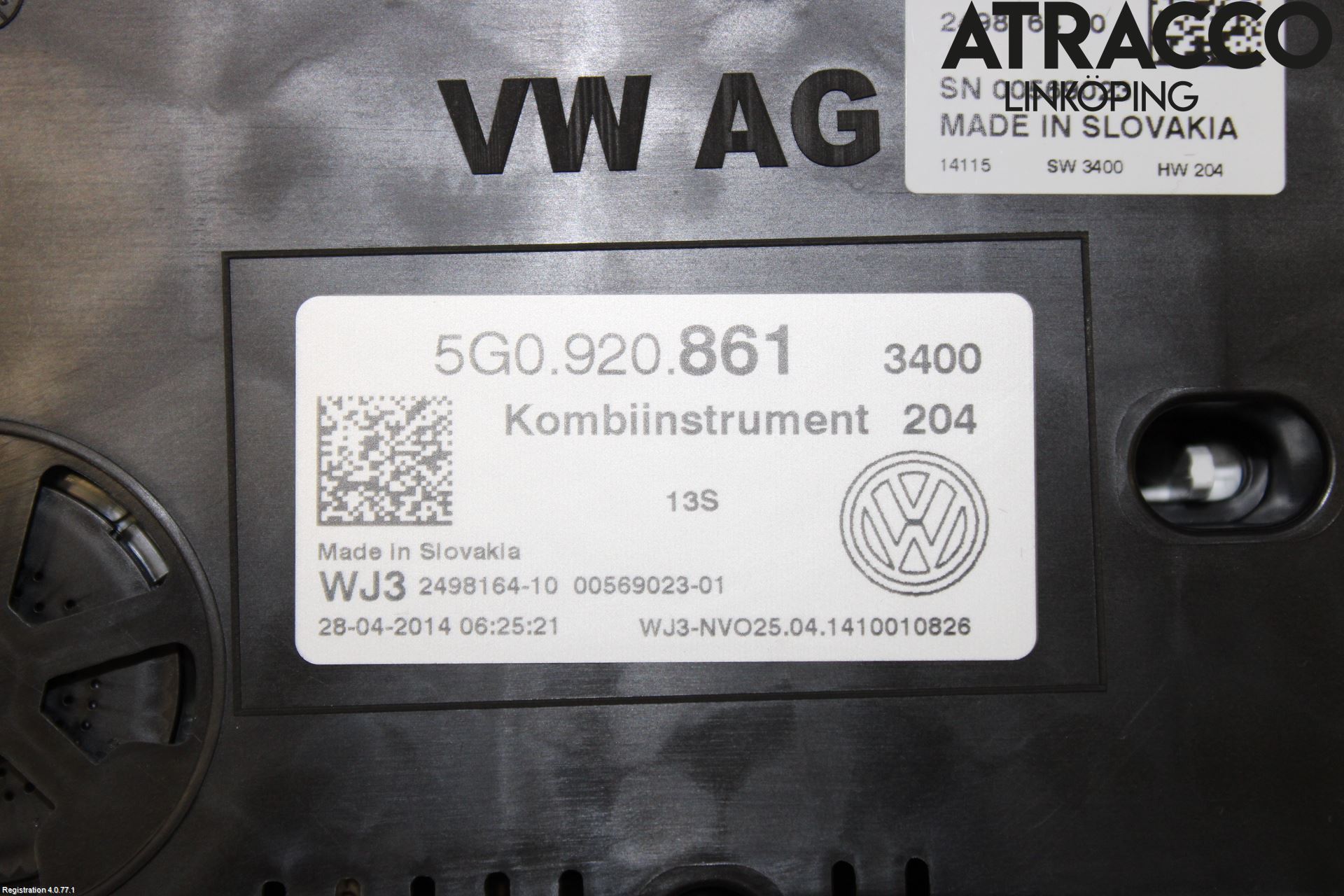 Volkswagen VW GOLF / E-GOLF VII 13-20 Instrument Komb