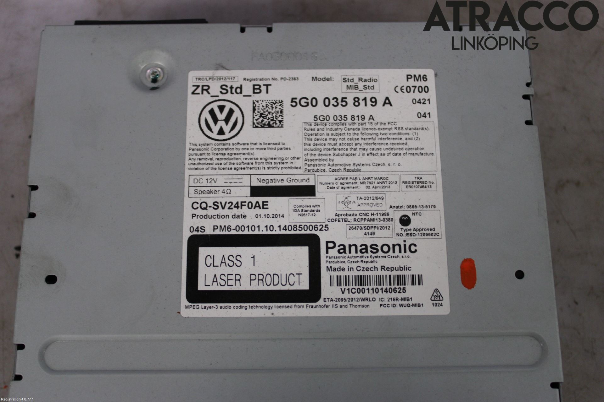 Volkswagen VW GOLF / E-GOLF VII 13-20 Cd Radio - Multimediapanel