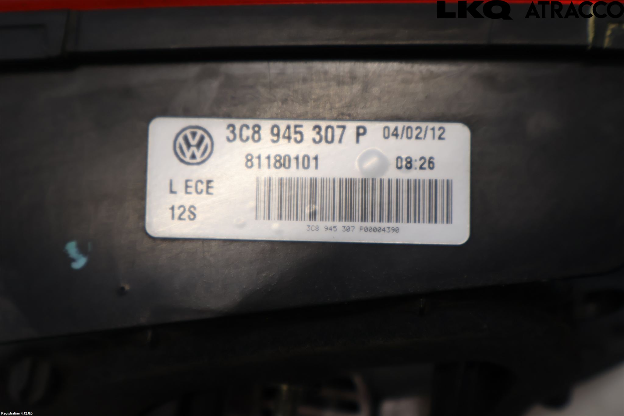 Volkswagen VW PASSAT CC 08-16 Bakljus Lucka Vä