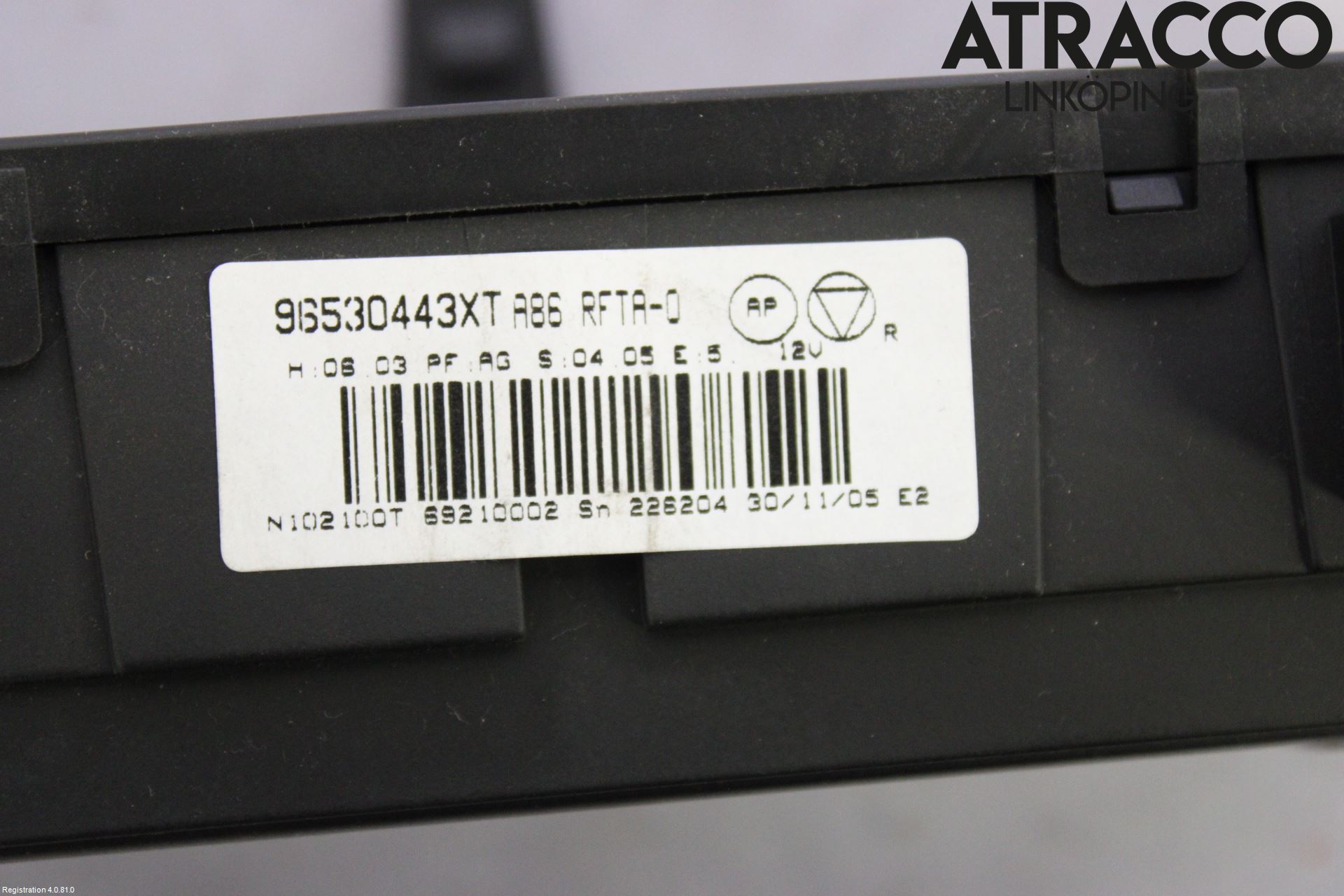 Peugeot 1007 Ac Styrenhet Ac Manöveren