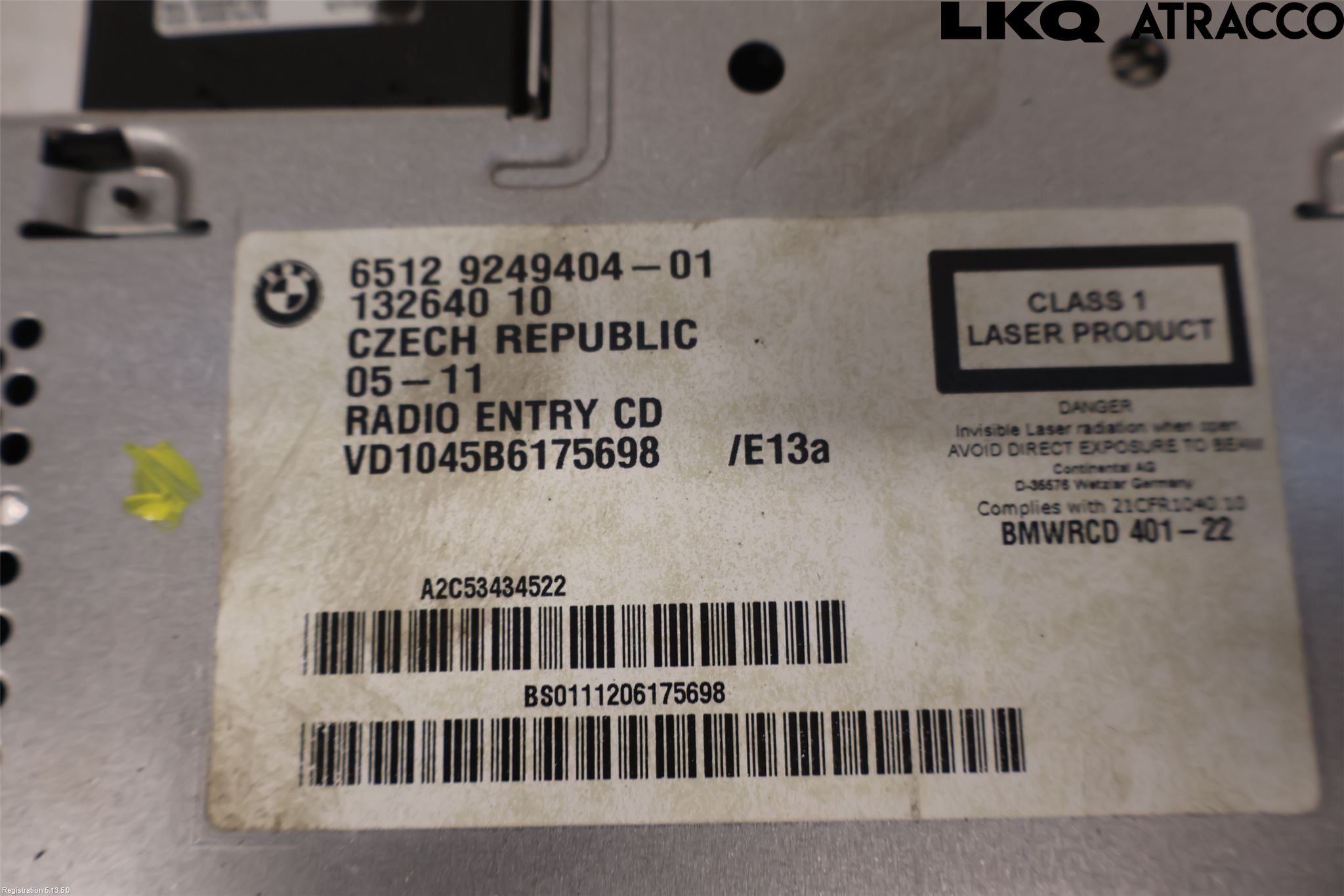 BMW 1 F20/F21 11-19 Cd Radio - Multimediapanel