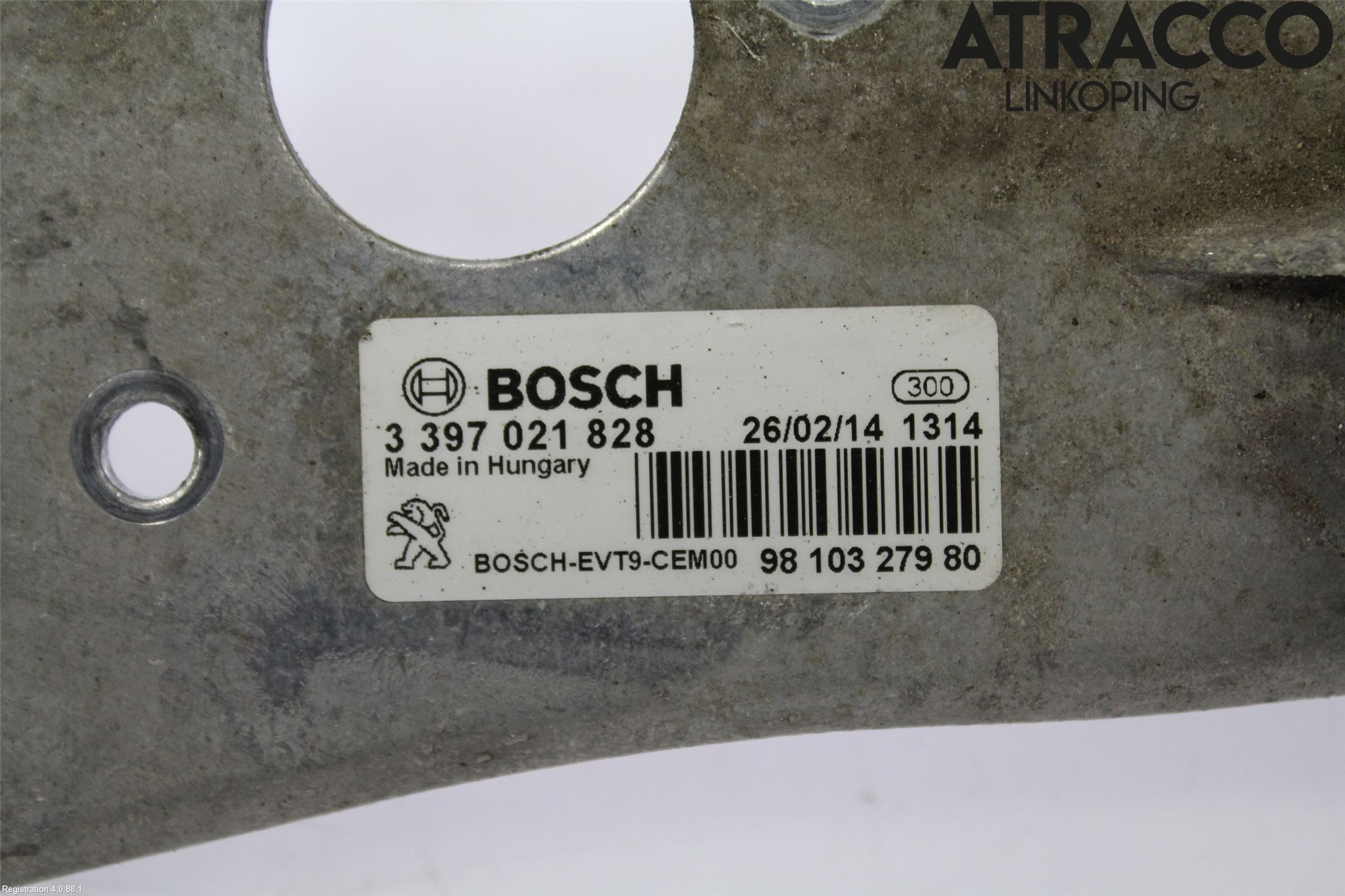 Peugeot 308 14-21 Torkarmekanism Vindruta