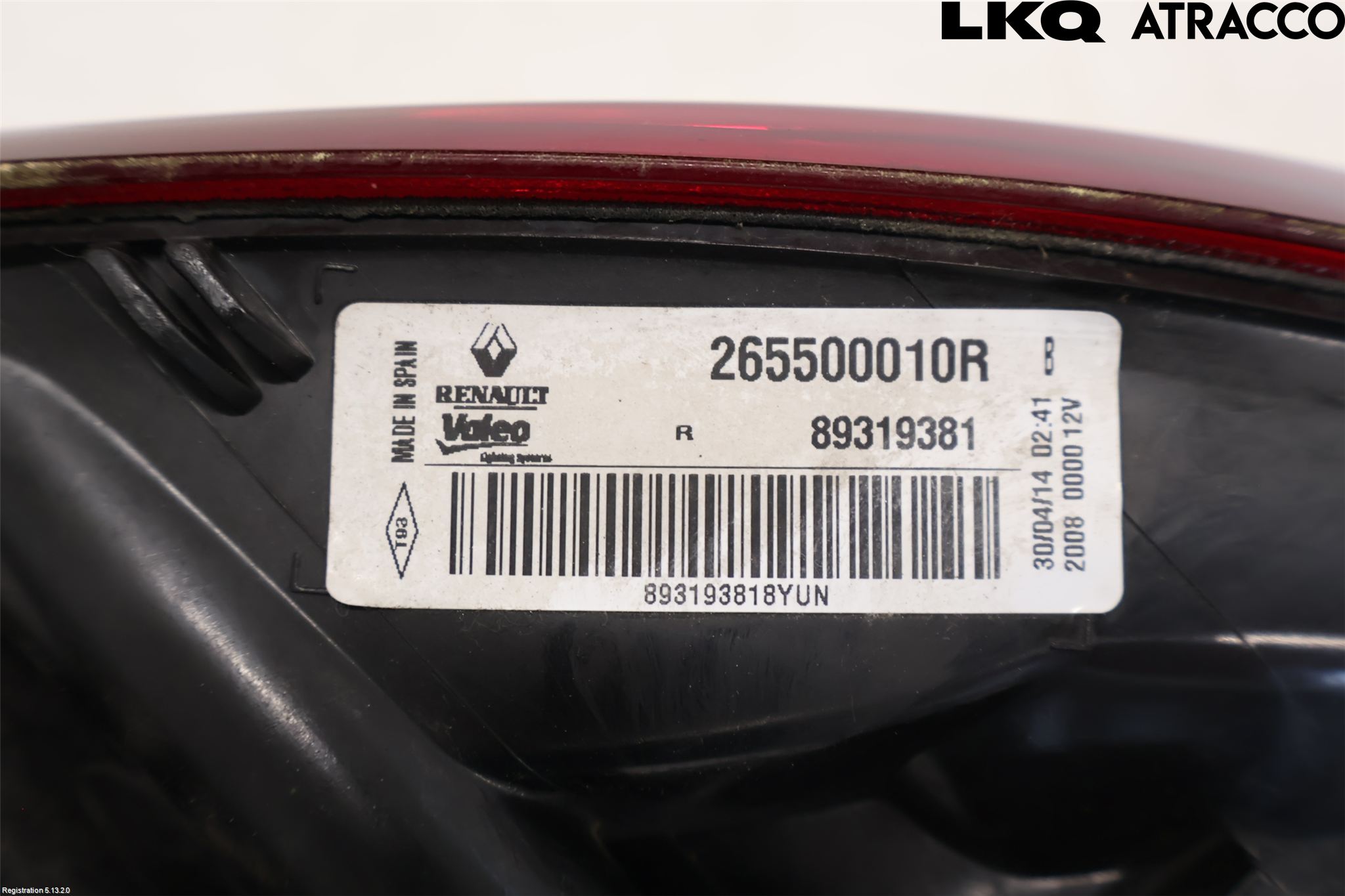 Renault MEGANE III 09-15 Bakljus Höger