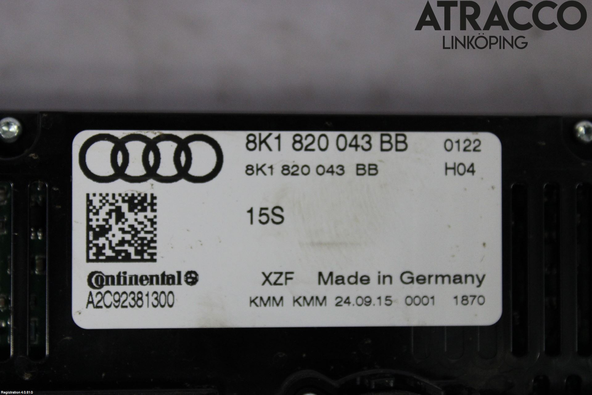 Audi Q5 09-16 Ac Styrenhet Ac Manöveren