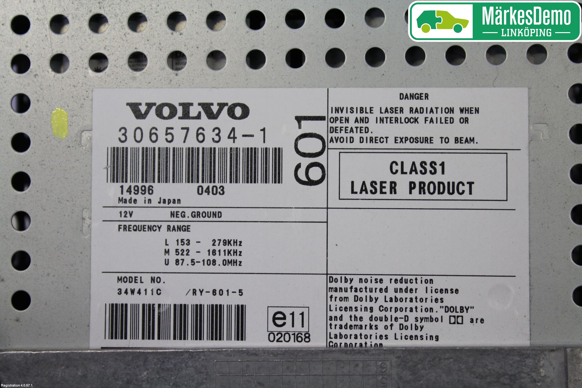 Volvo S80 04-06 Cd Radio - Multimediapanel