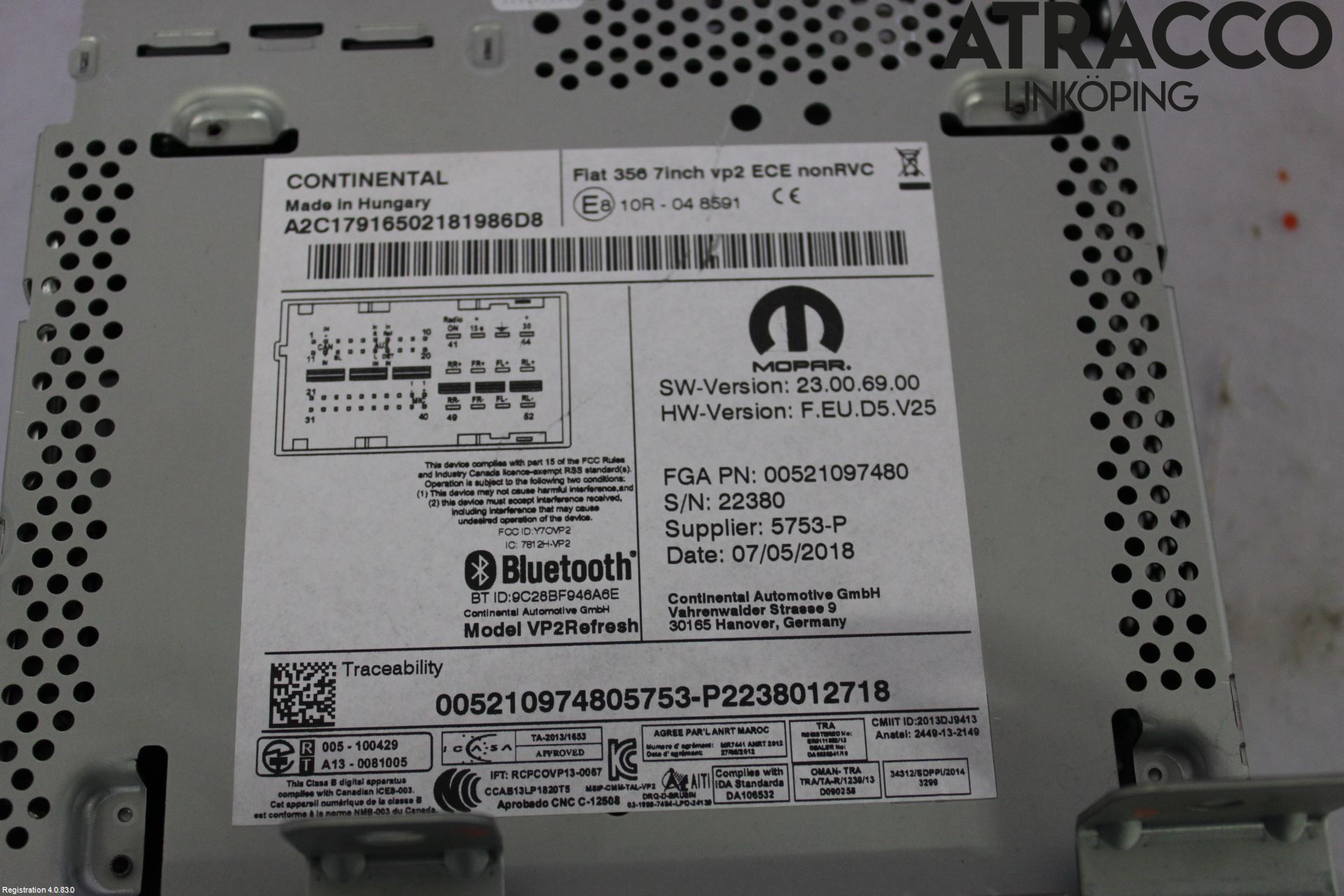 Fiat TIPO/CROSS 16- Cd Radio - Multimediapanel