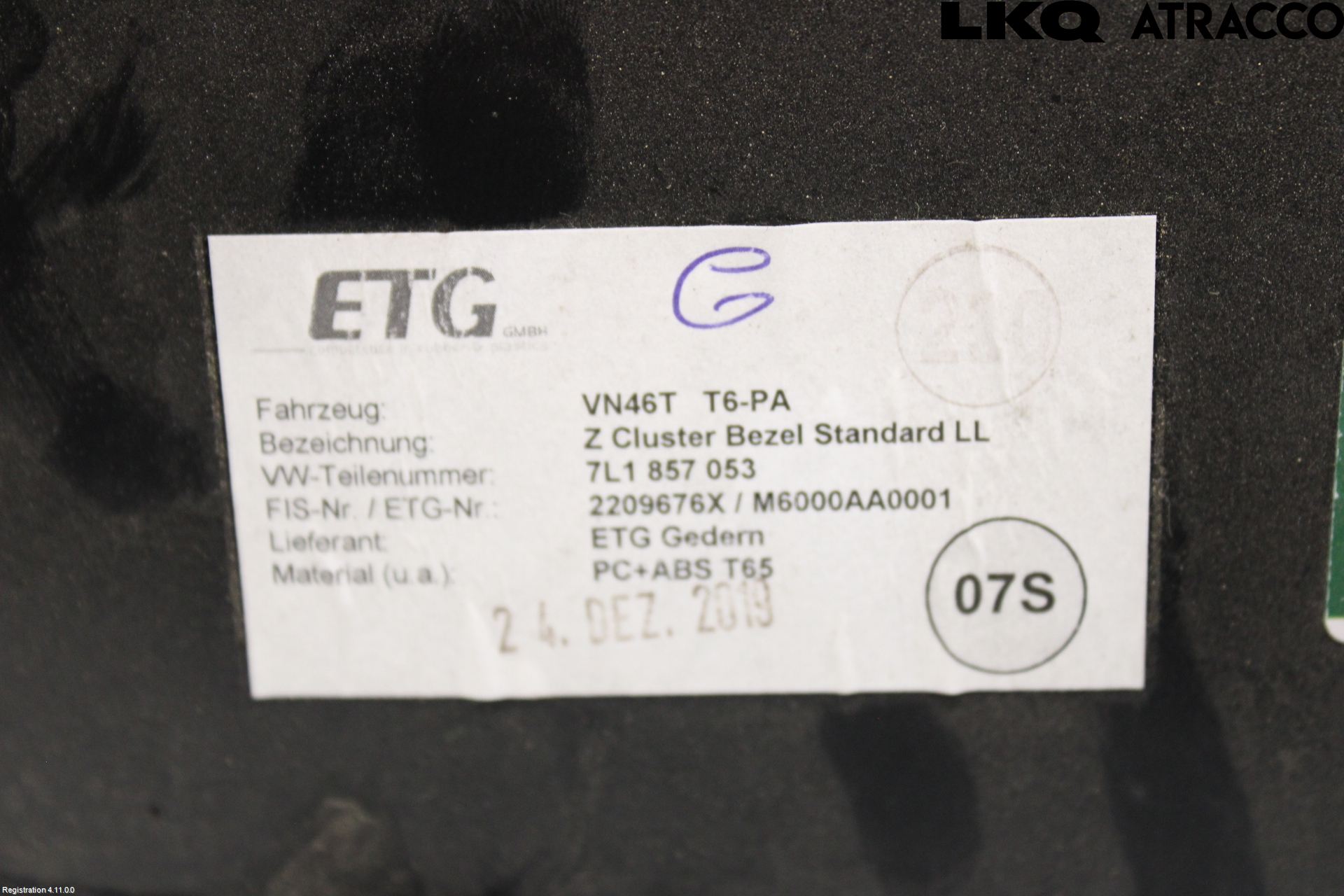 Volkswagen VW TRANSP/CARAVELLE (T6) 16-22 Instrumentsarg