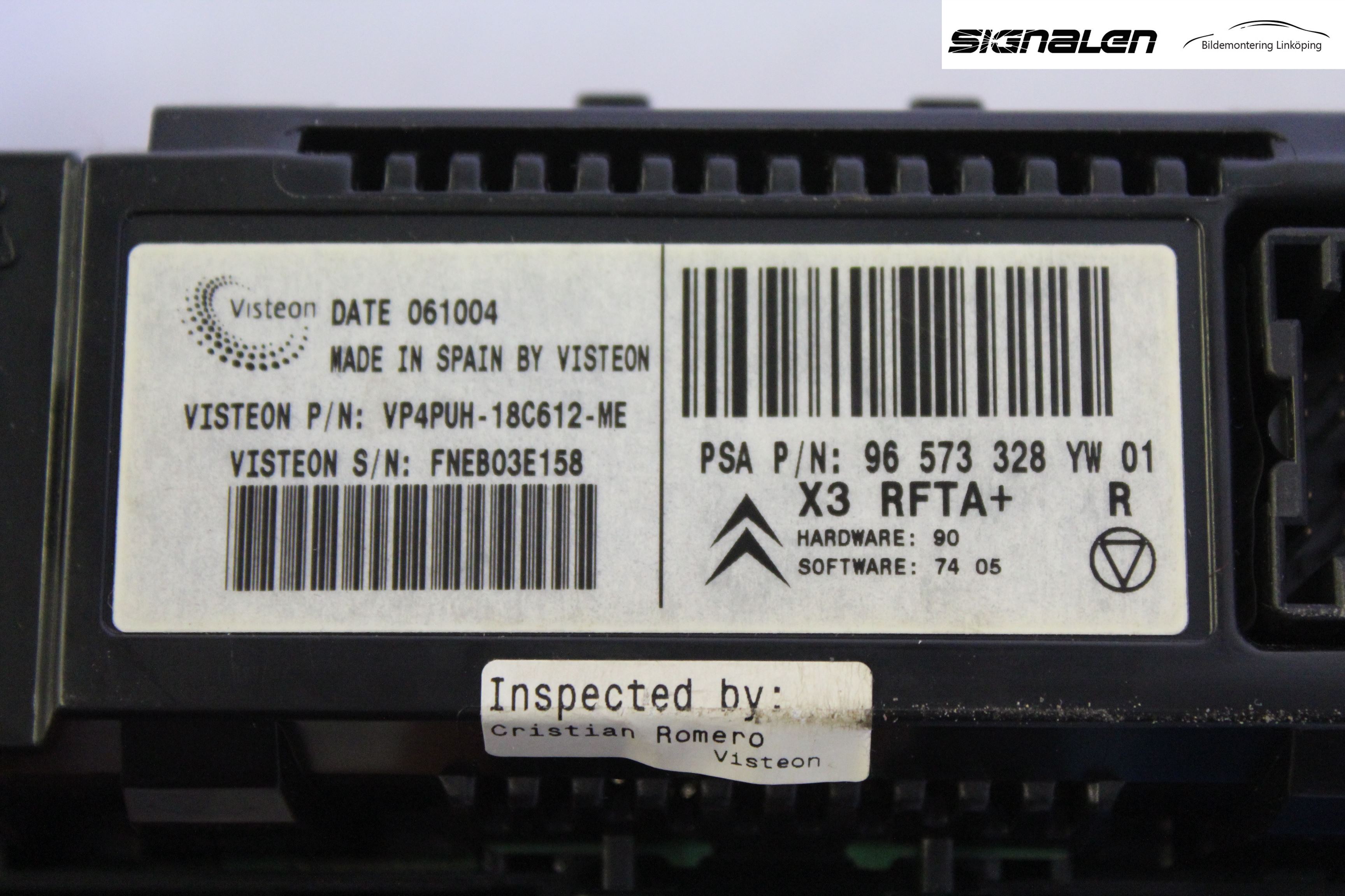 Citroen C5     05-08 Ac Styrenhet Ac Manöveren