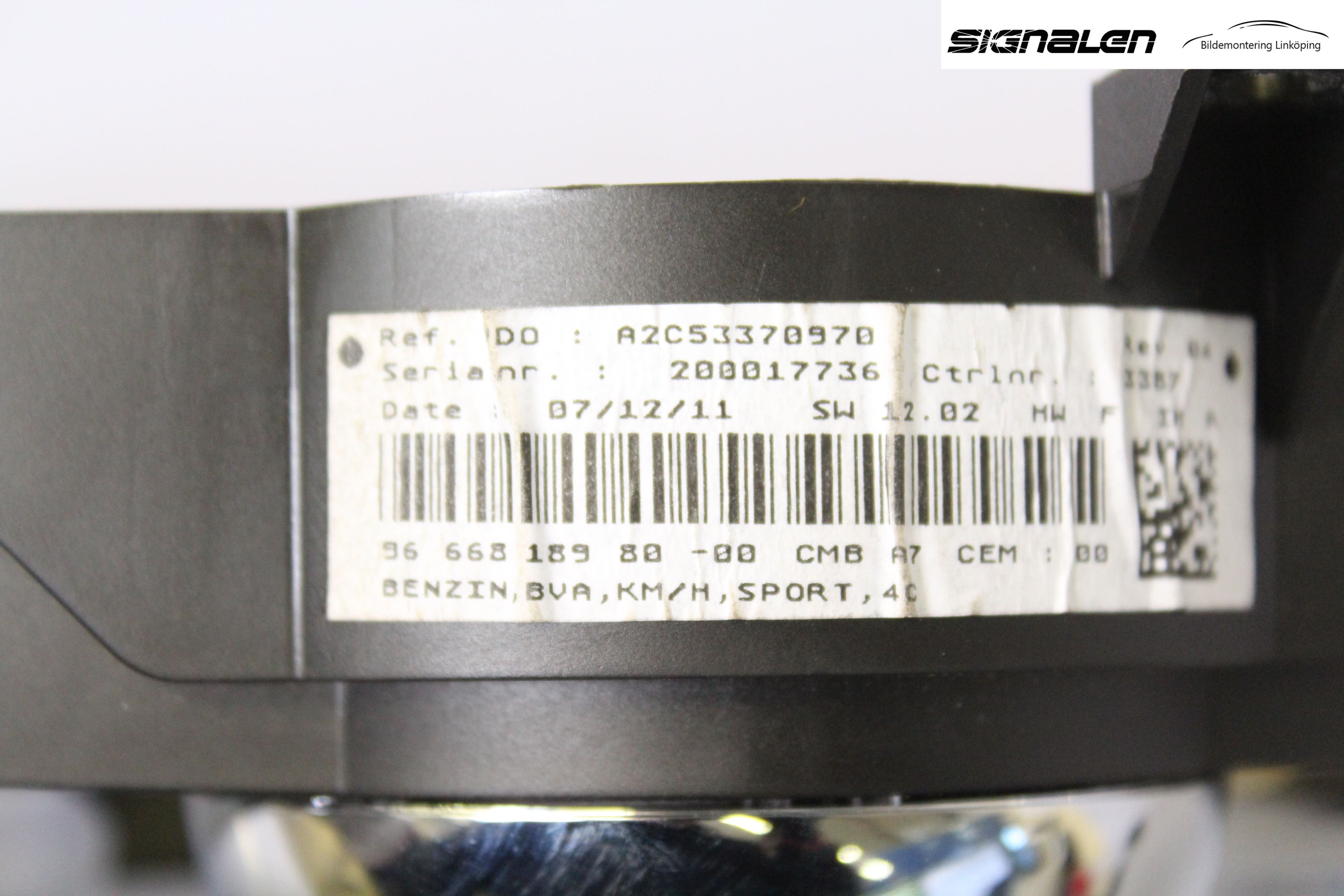 Peugeot 207 Instrument Komb