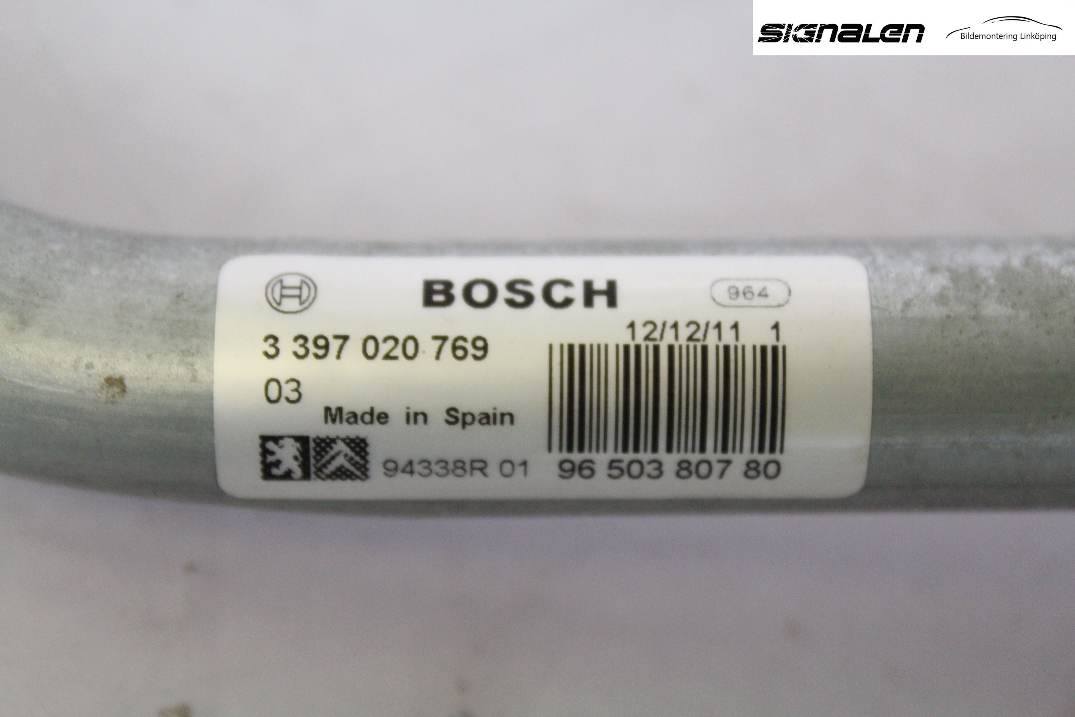 Peugeot 207 Torkarmekanism Vindruta