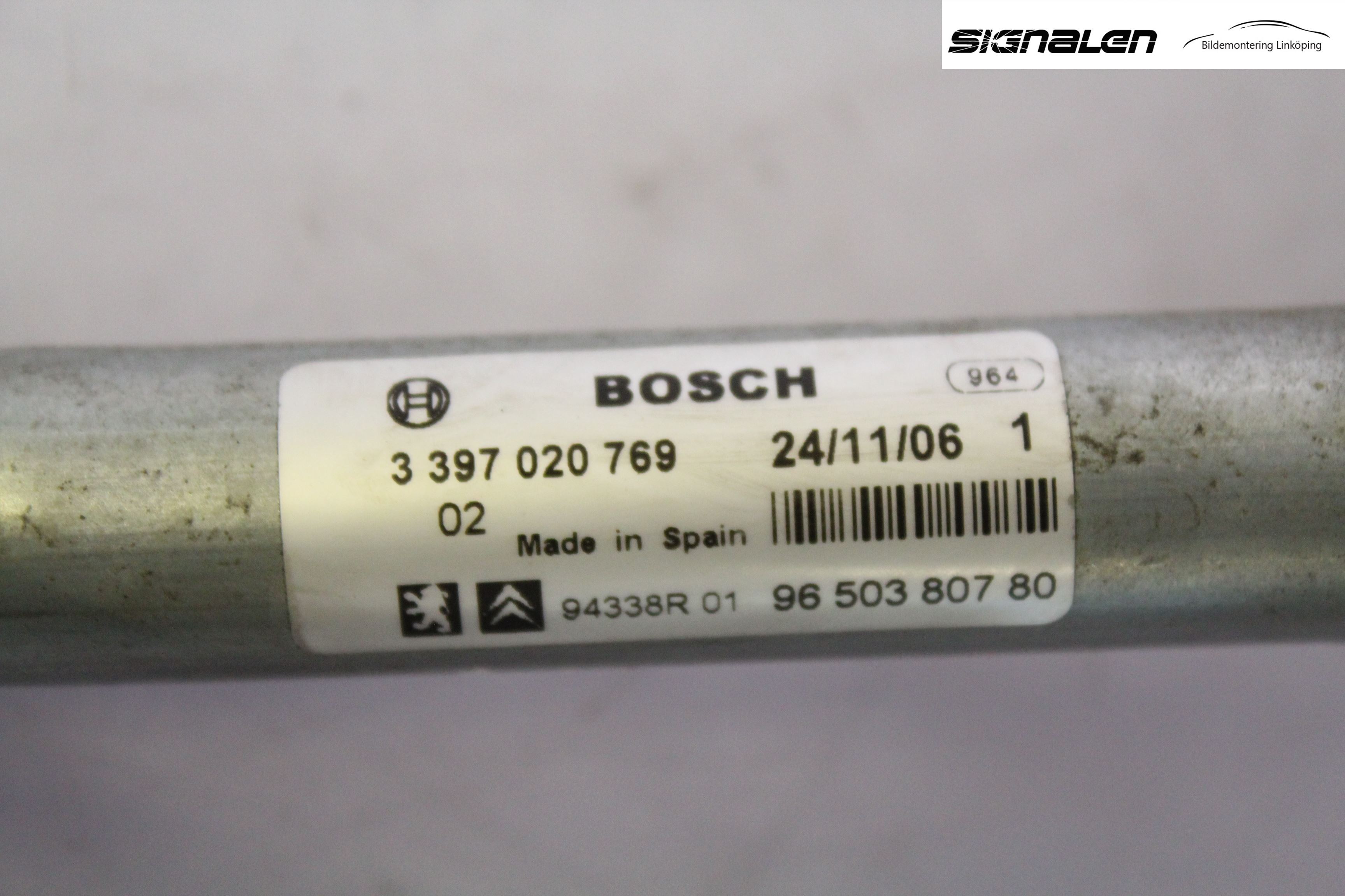 Peugeot 207 Torkarmekanism Vindruta