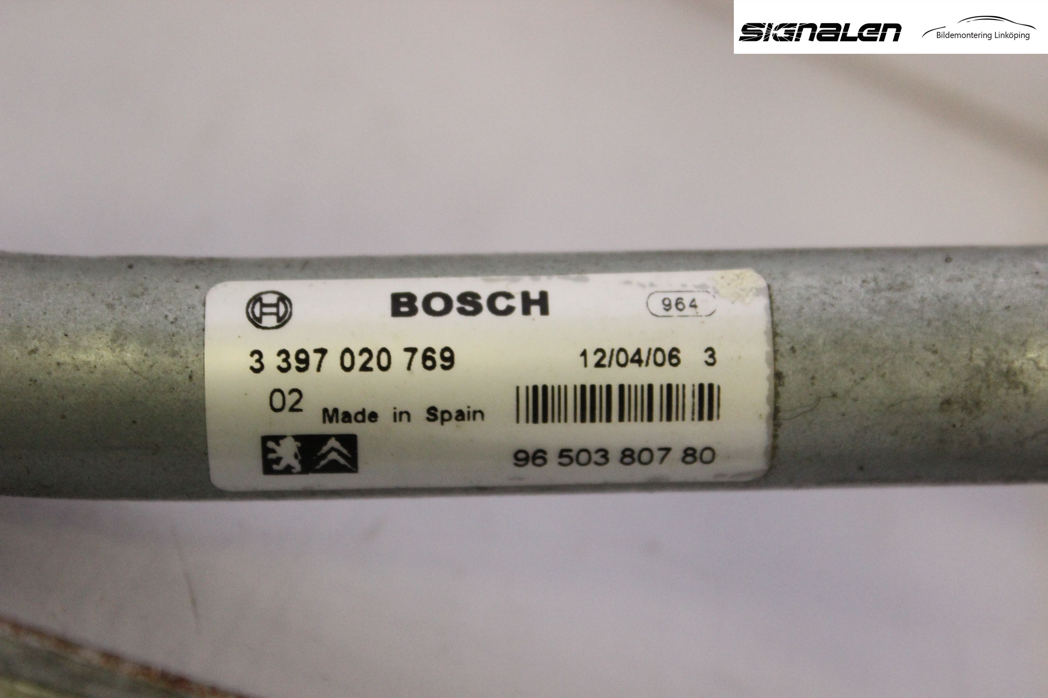 Peugeot 207 Torkarmekanism Vindruta