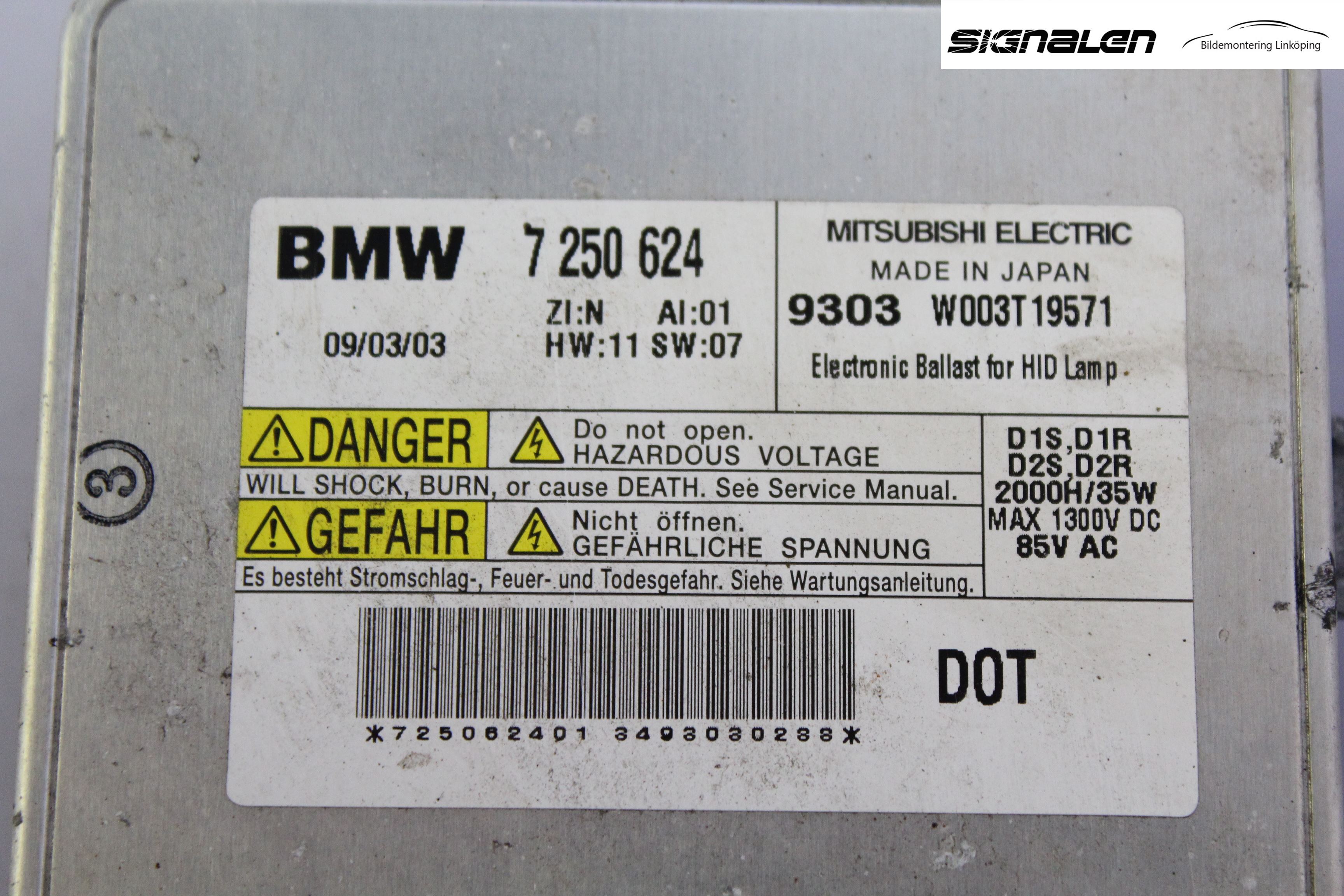 BMW 3 E90/91 SED/TOU 05-12 Styrenhet Strålkastare