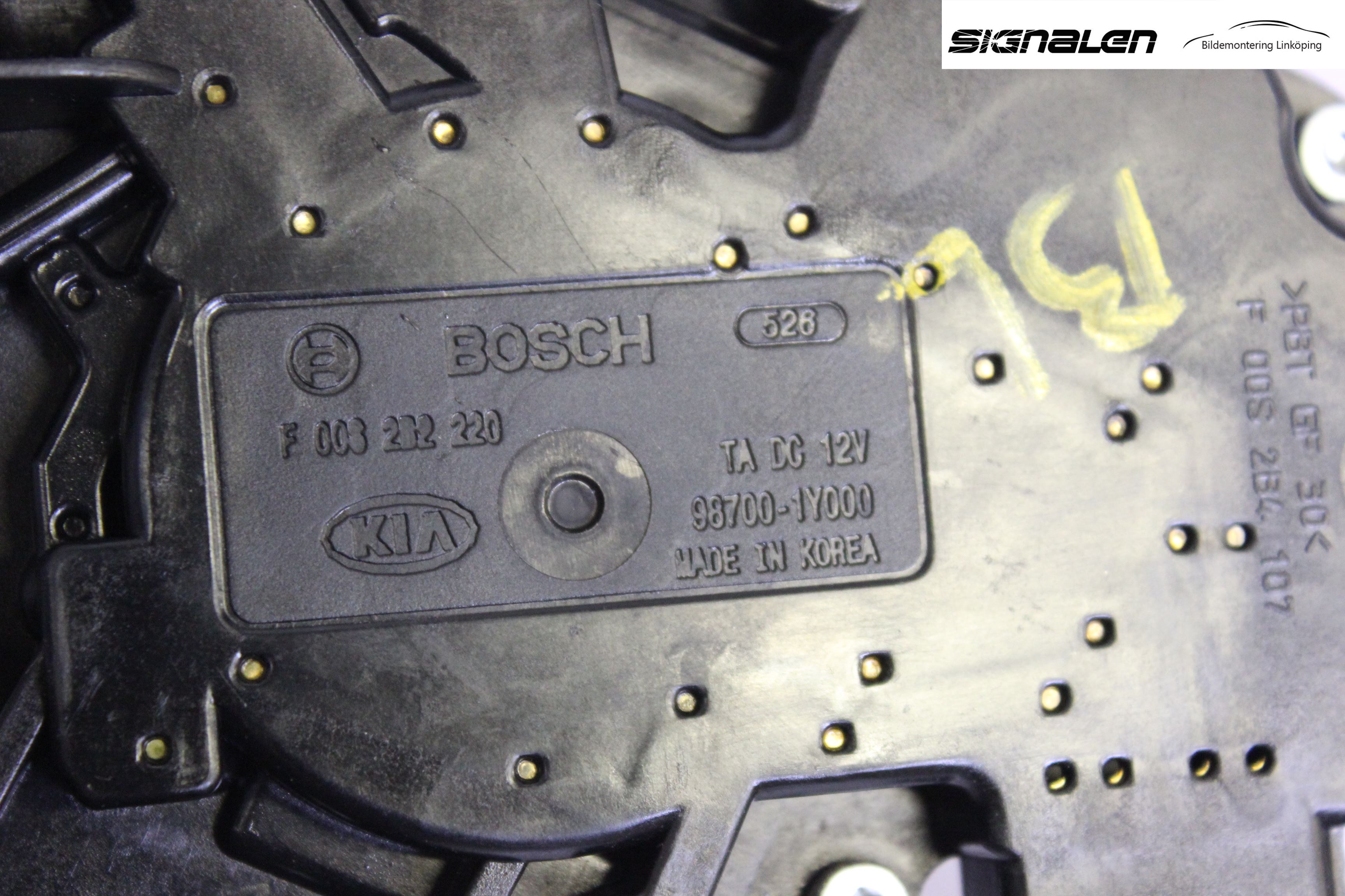Kia PICANTO 12-17 Torkarmotor Baklucka