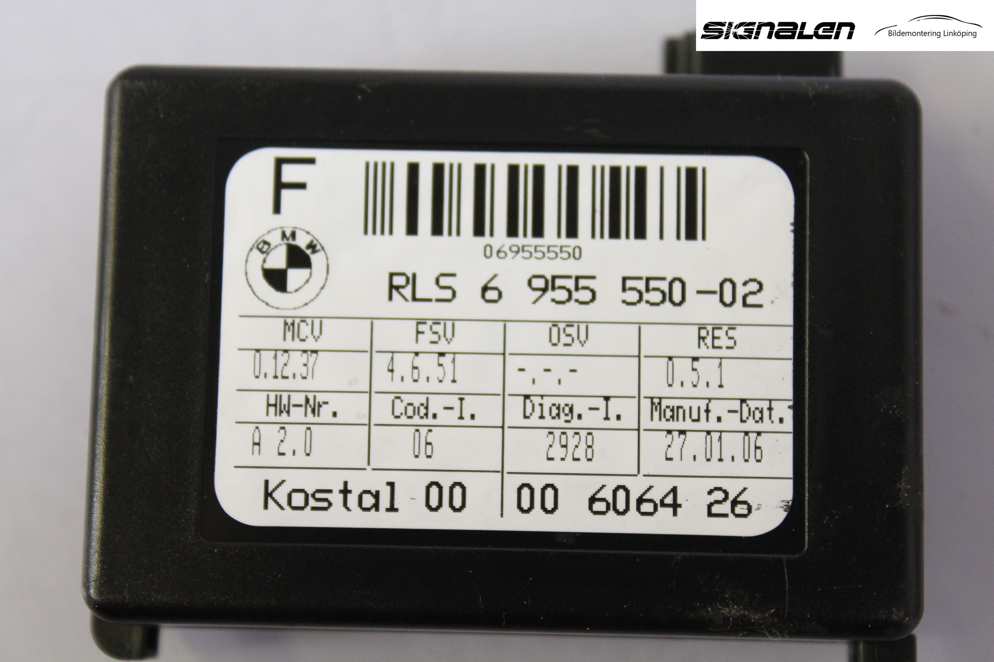 BMW 3 E90/91 SED/TOU 05-12 Regnsensor