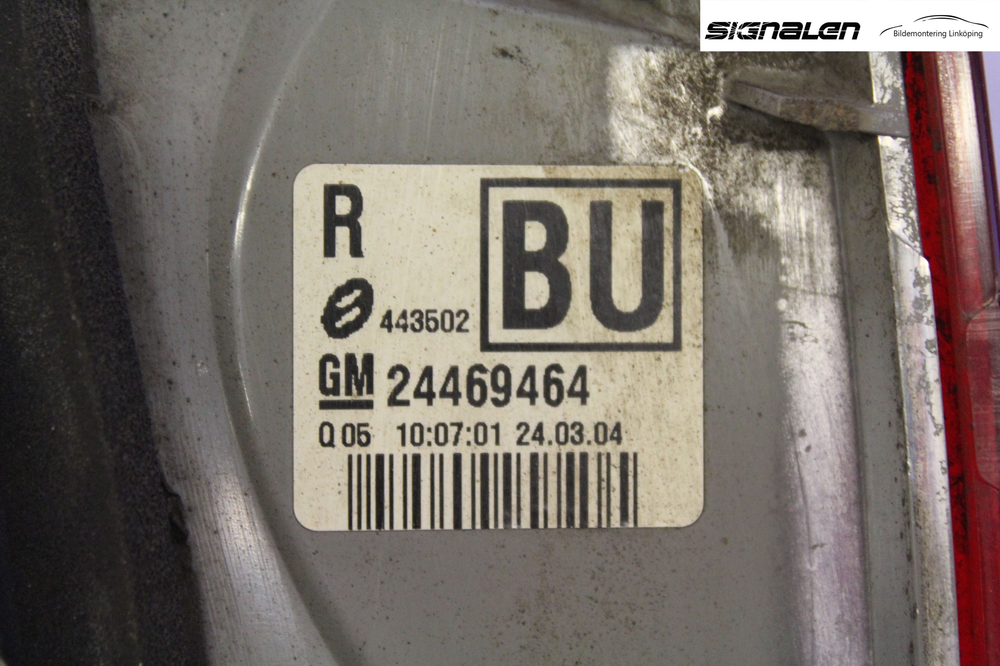 Opel VECTRA C 02-05 Bakljus Lucka Hö