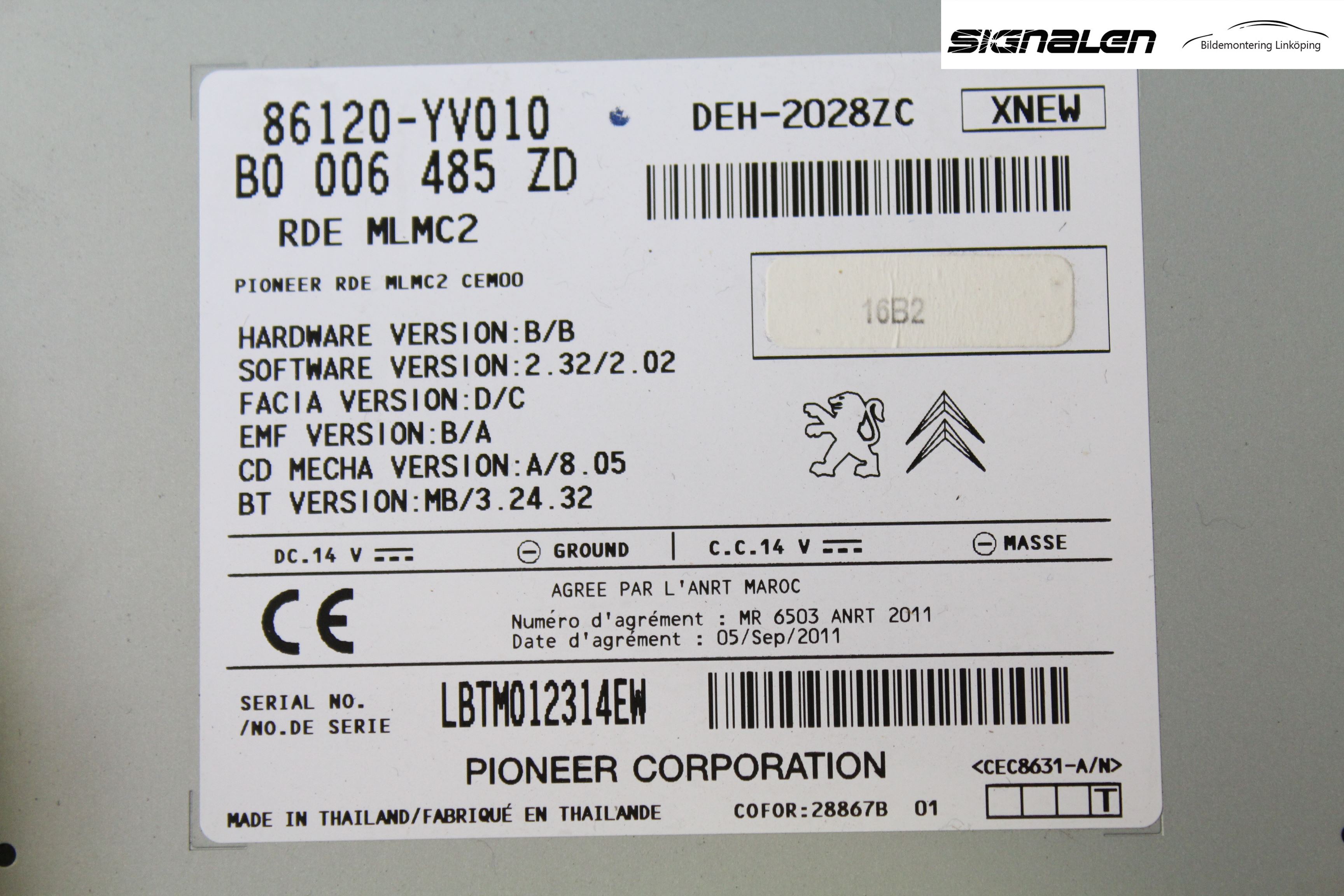 Toyota AYGO 06-14 Cd Radio - Multimediapanel