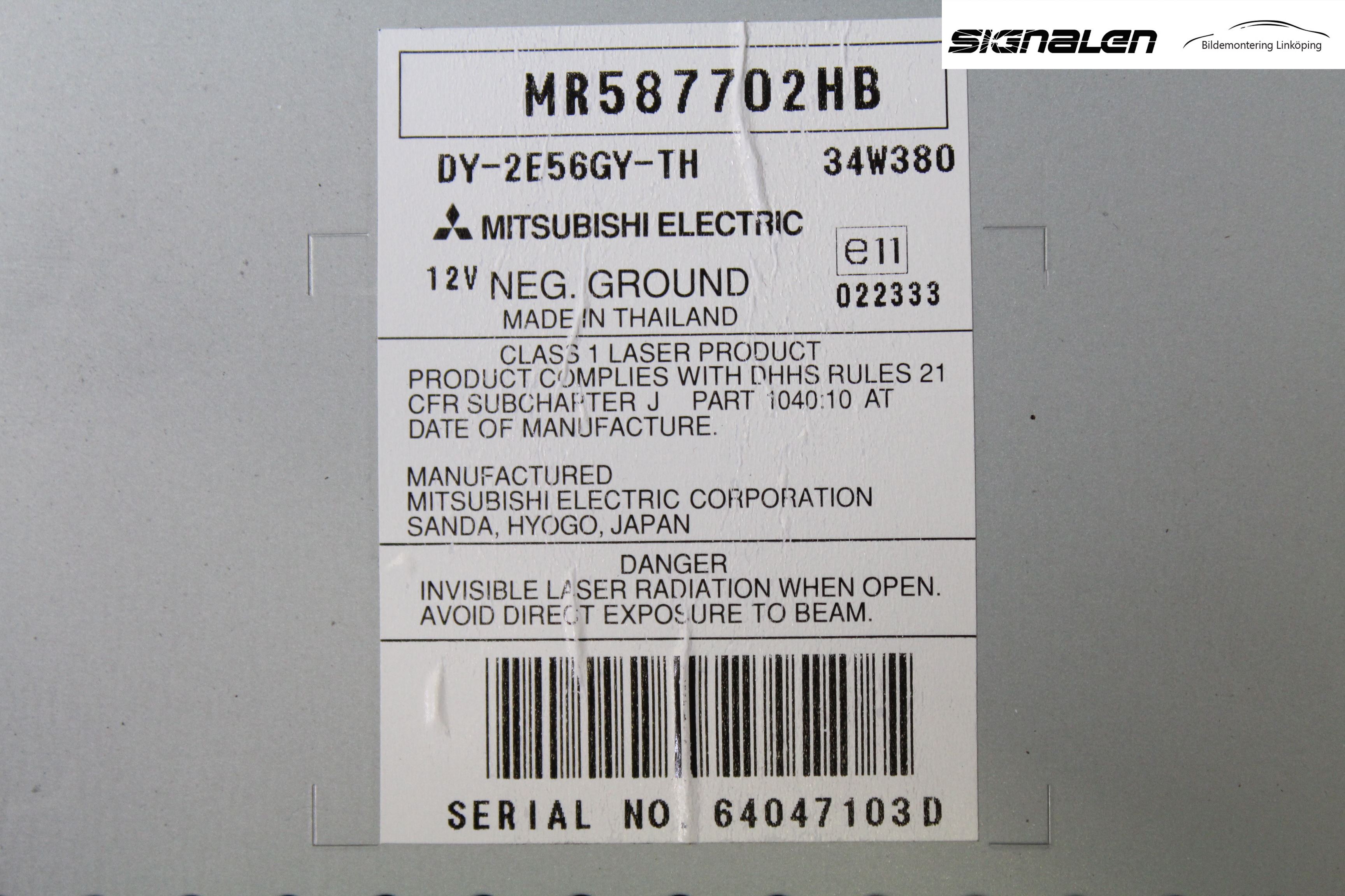 Mitsubishi COLT   04-08 Cd Radio - Multimediapanel
