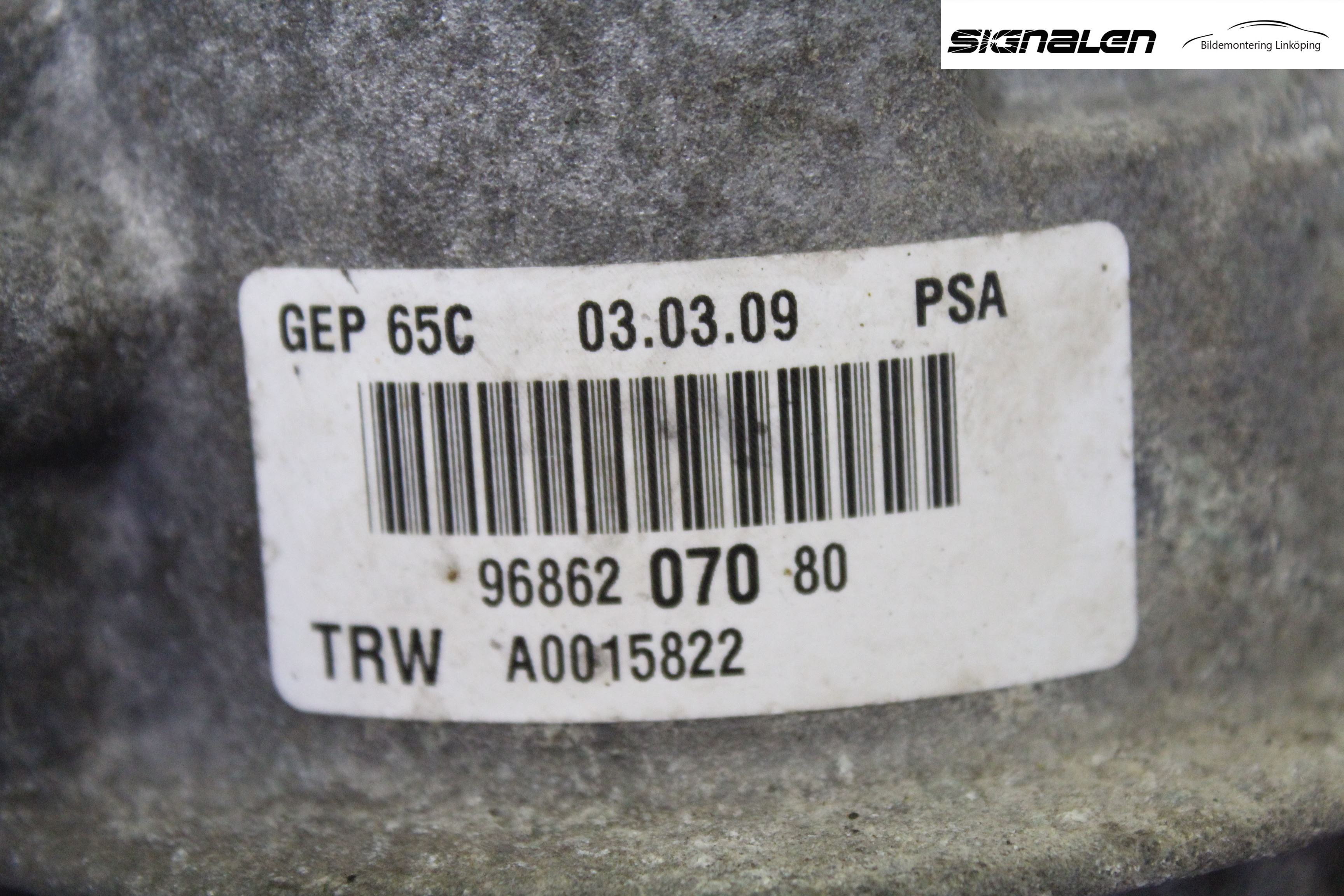 Citroen BERLINGO 08-18 Styrservo Pump Elektrisk