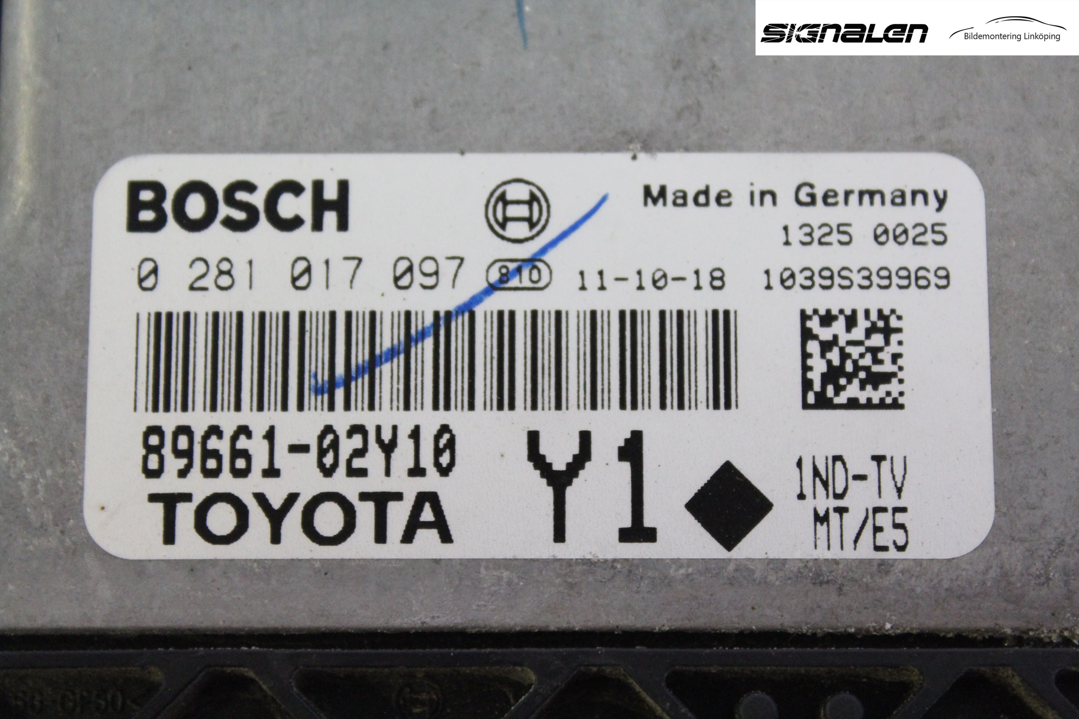 Toyota AURIS 10-12 Styrenhet Insprut Bensin