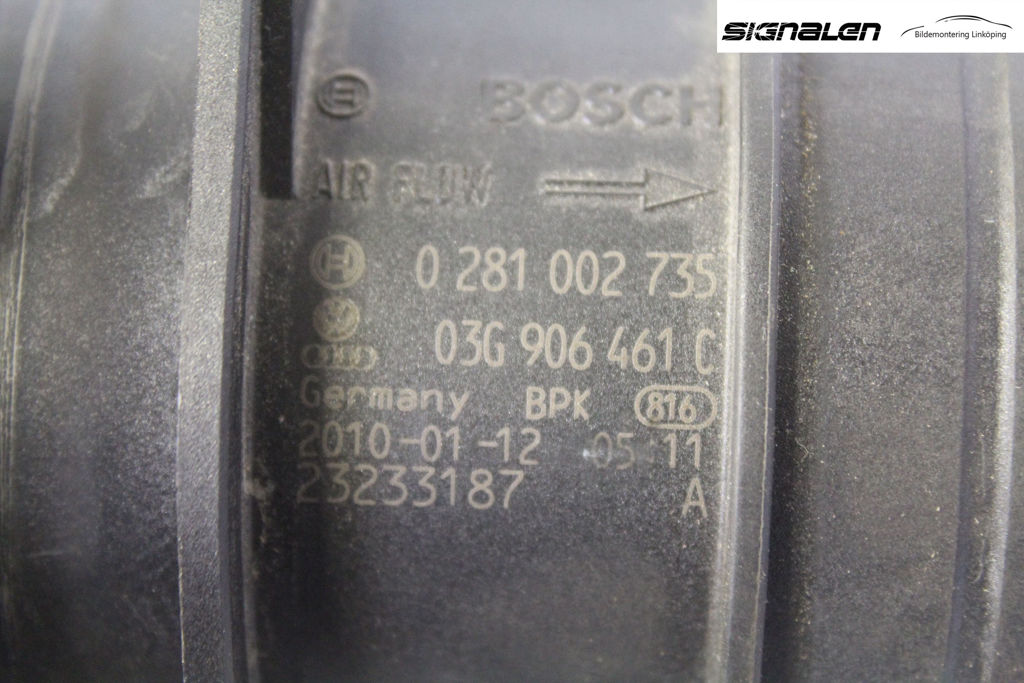 Volkswagen VW GOLF VI 09-13 Injluftmassamätare