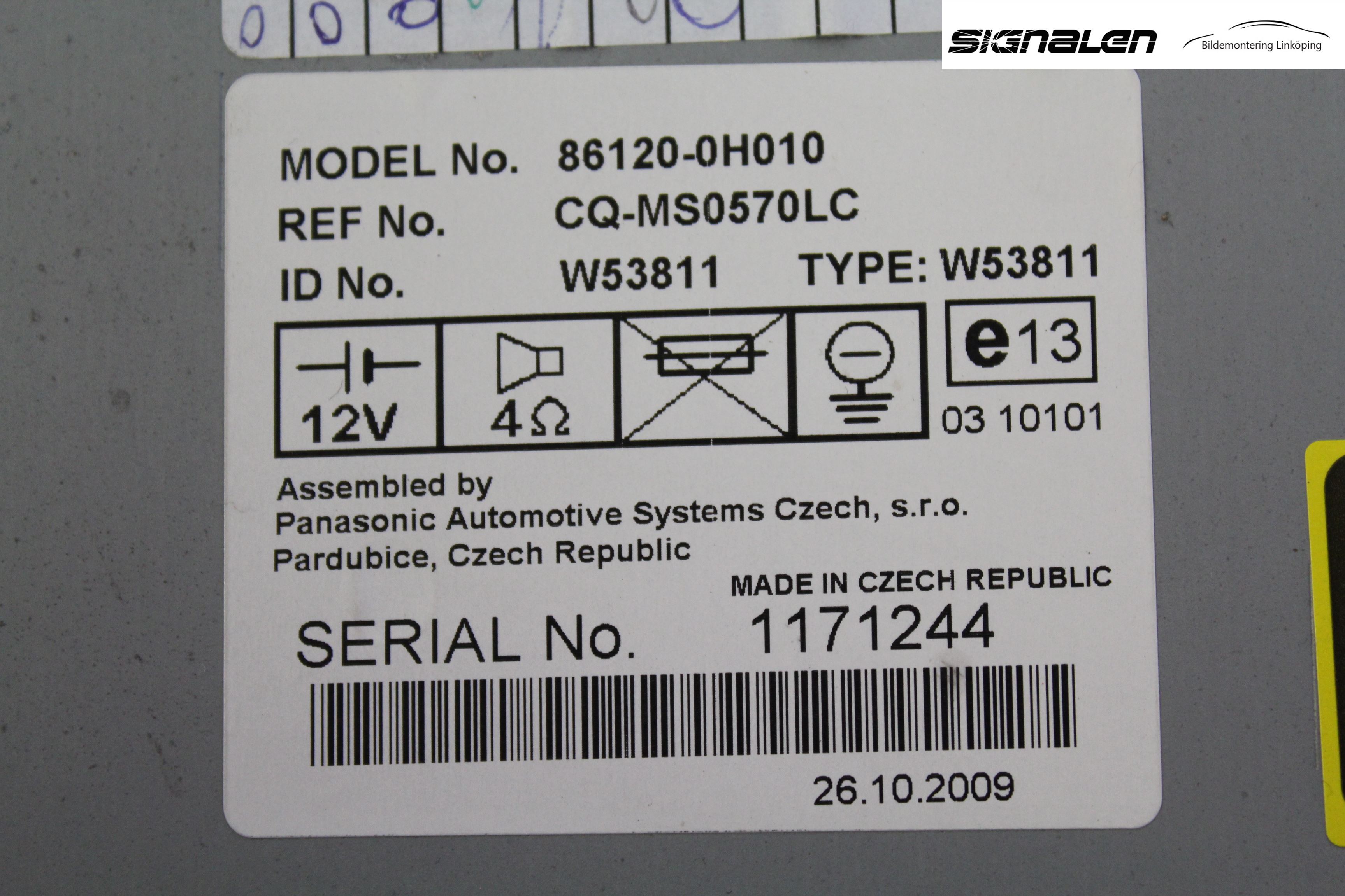 Peugeot 107 Cd Radio - Multimediapanel