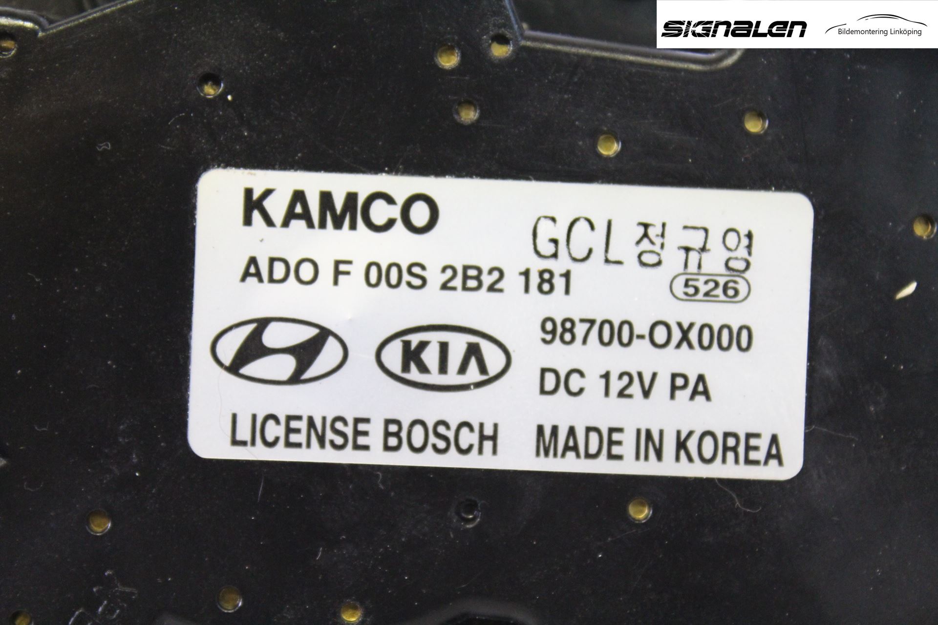 Hyundai i10 PA 08-13 Torkarmotor Baklucka