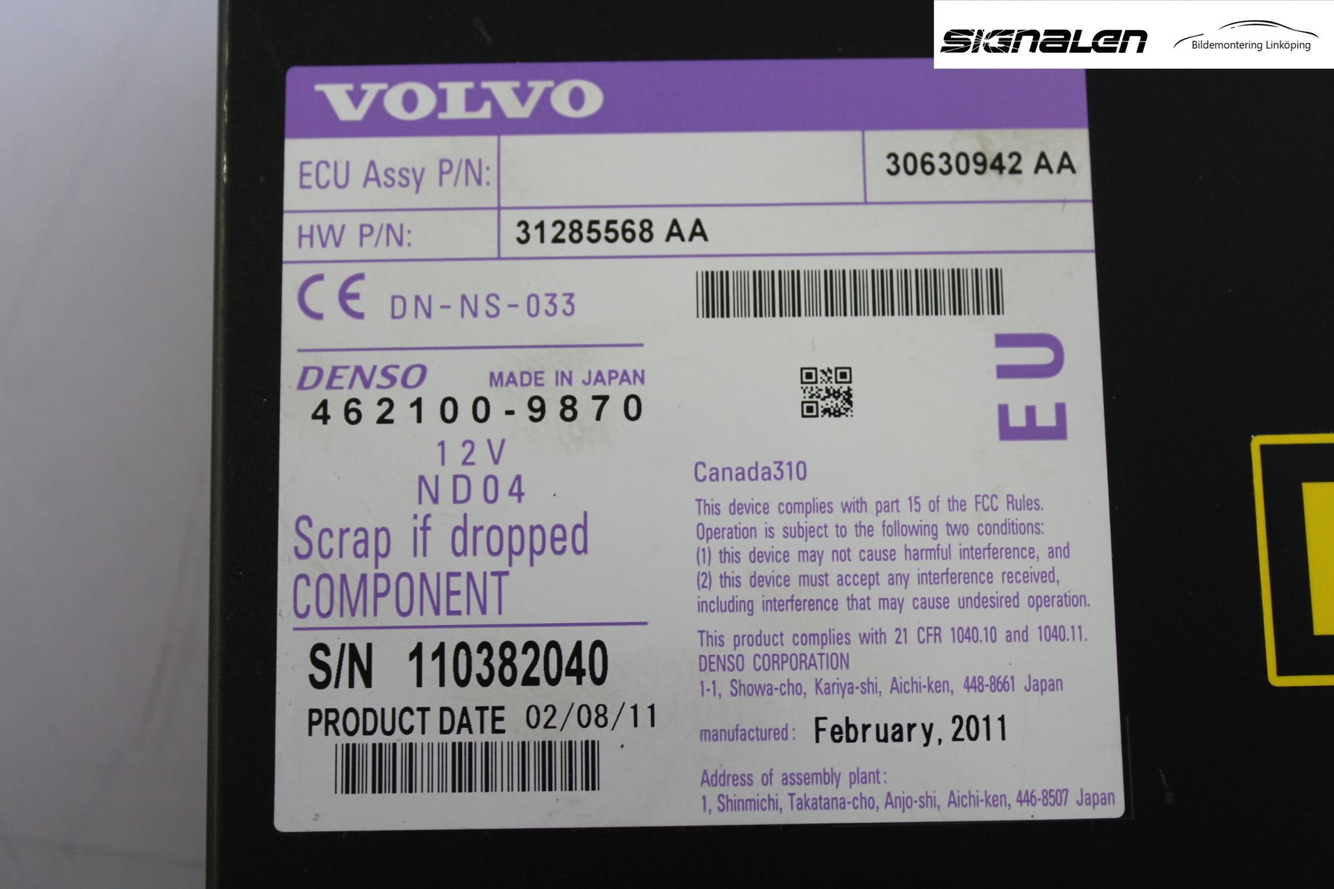 Volvo XC70 08-13 Gps Navigator